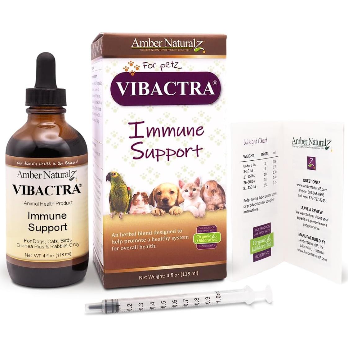 Suplemento Herbal Amber NaturalZ Vibactra 113.4g para Mascotas