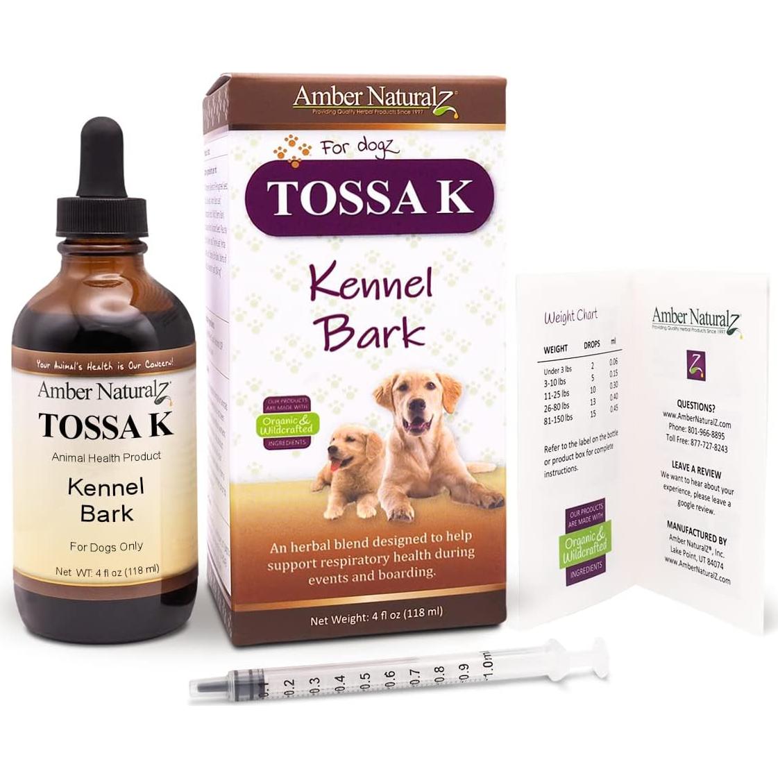Suplemento Herbal Tossa K Kennel Bark Amber NaturalZ 118ml