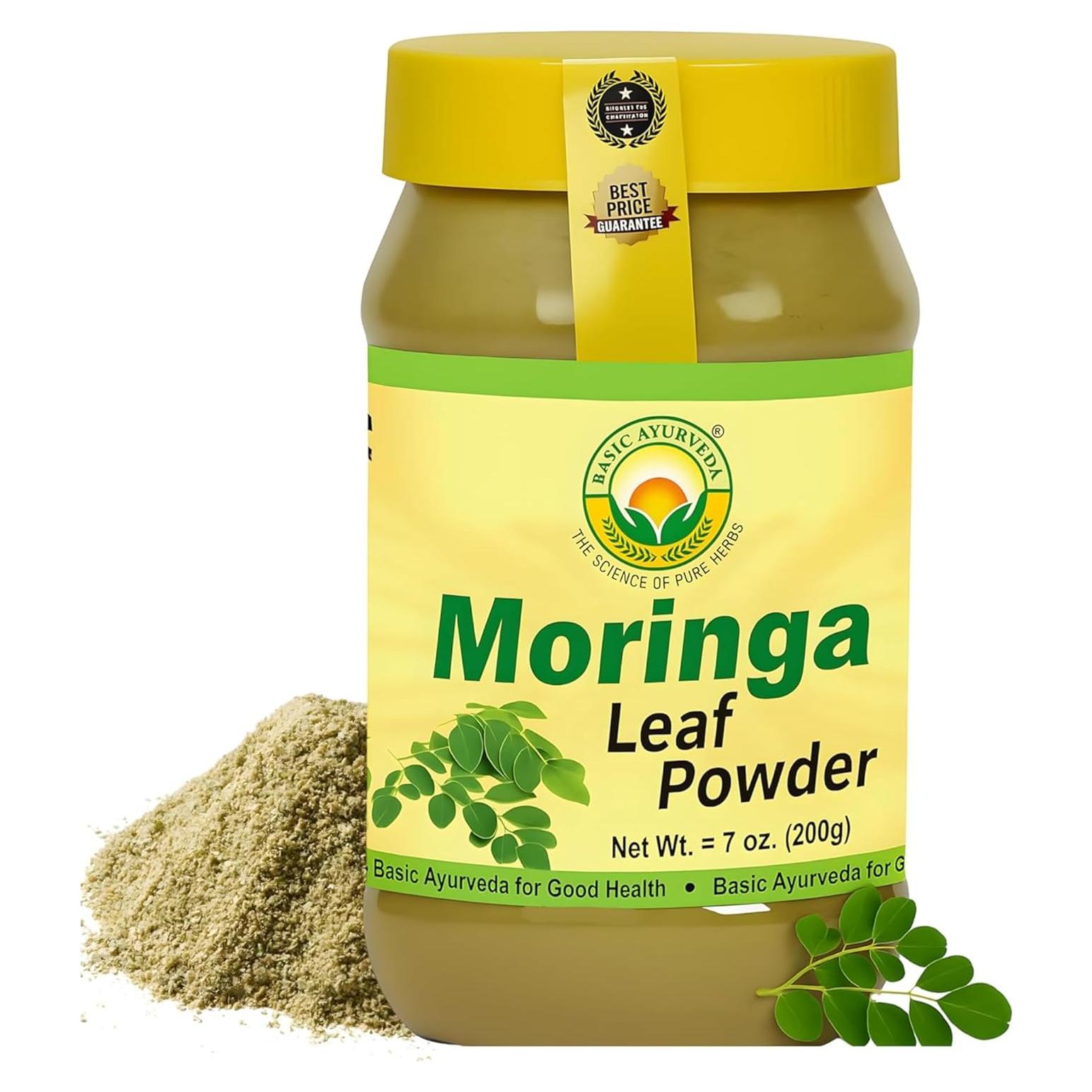 Polvo de Moringa Basic Ayurveda 200g - Superfood Antioxidante