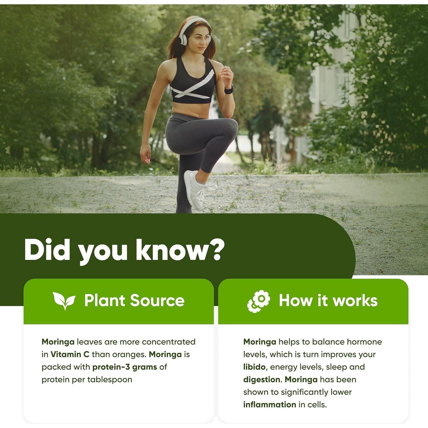 Cápsulas de Moringa 7200mg VedicBloom - 60 Veganas