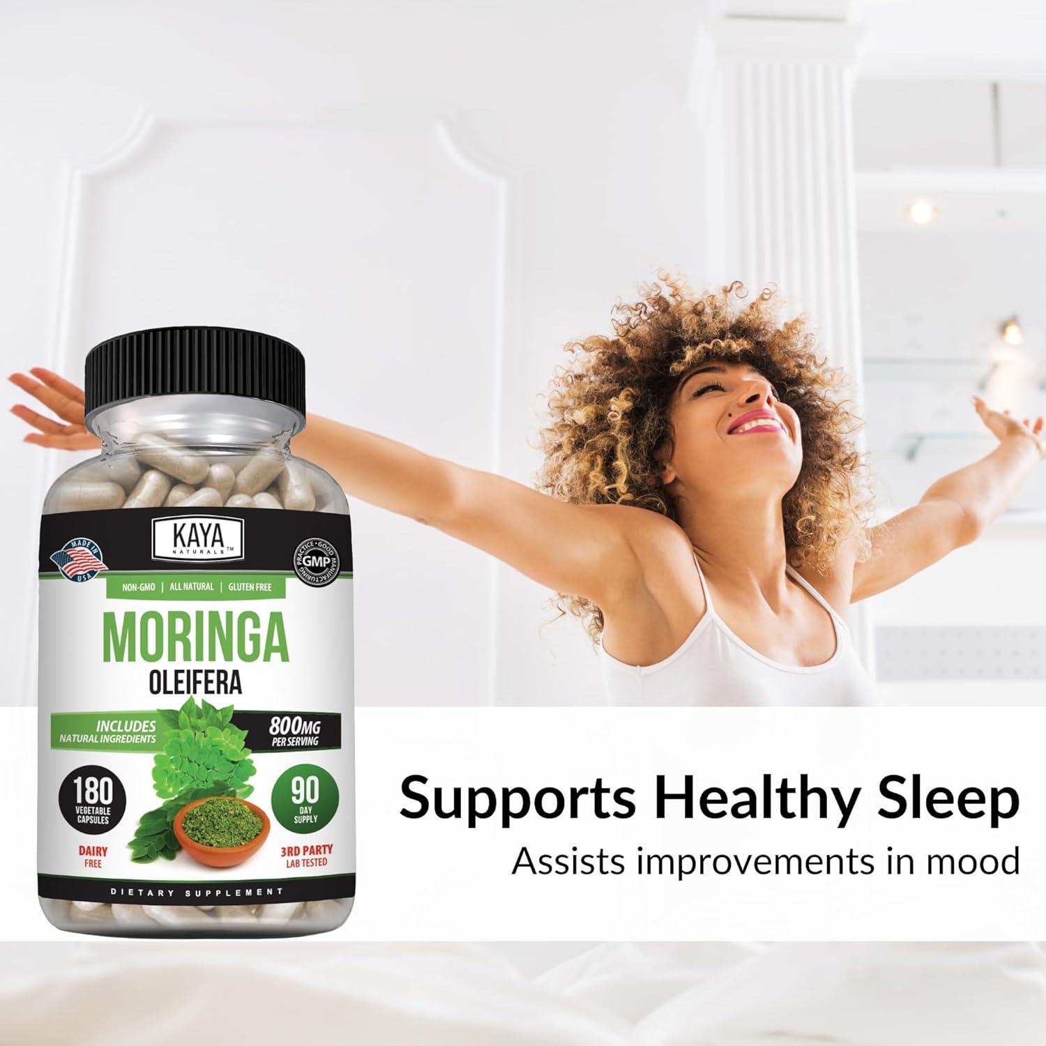 Suplemento de Moringa Kaya Naturals - Energía Natural 180 Cápsulas