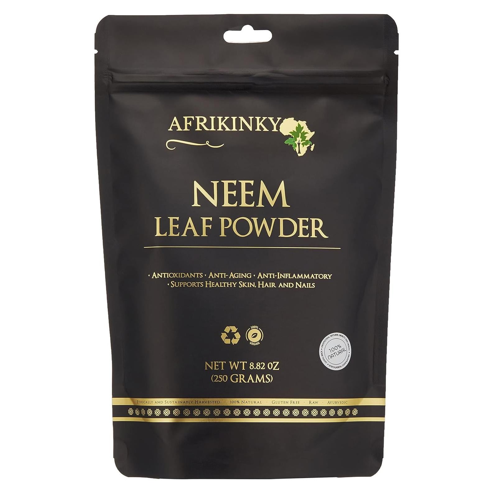Polvo de Neem Afrikinky 250g - Natural para Piel y Cabello