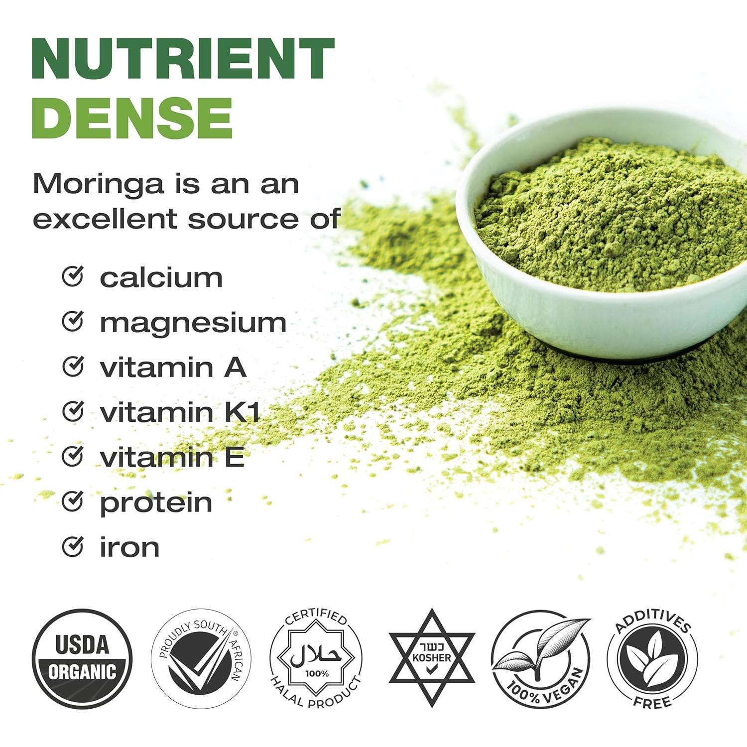 Suplemento de Moringa Orgánica Baoactive 120 Cápsulas