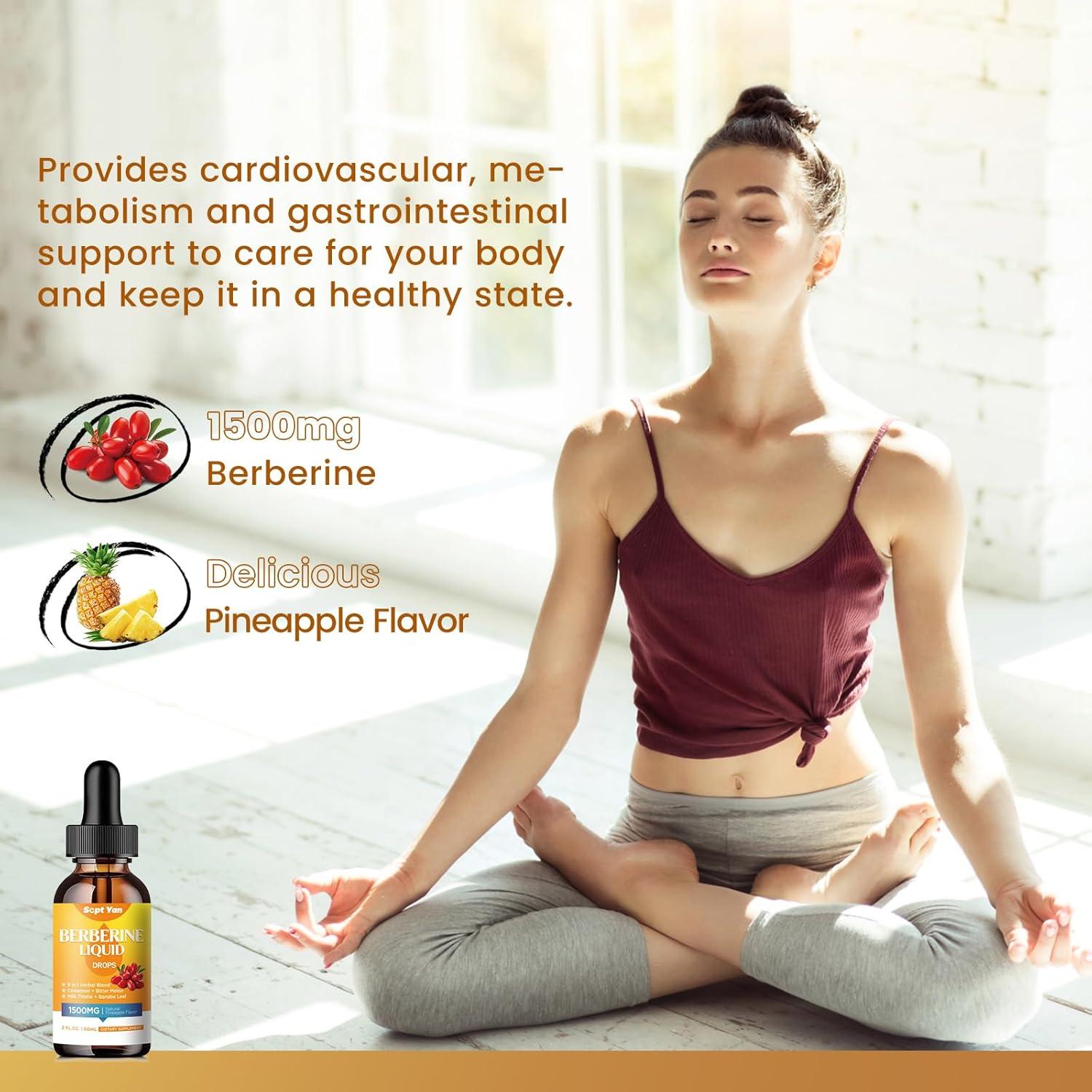 Suplemento Líquido de Berberina 1500mg - Sept Yan, 59ml