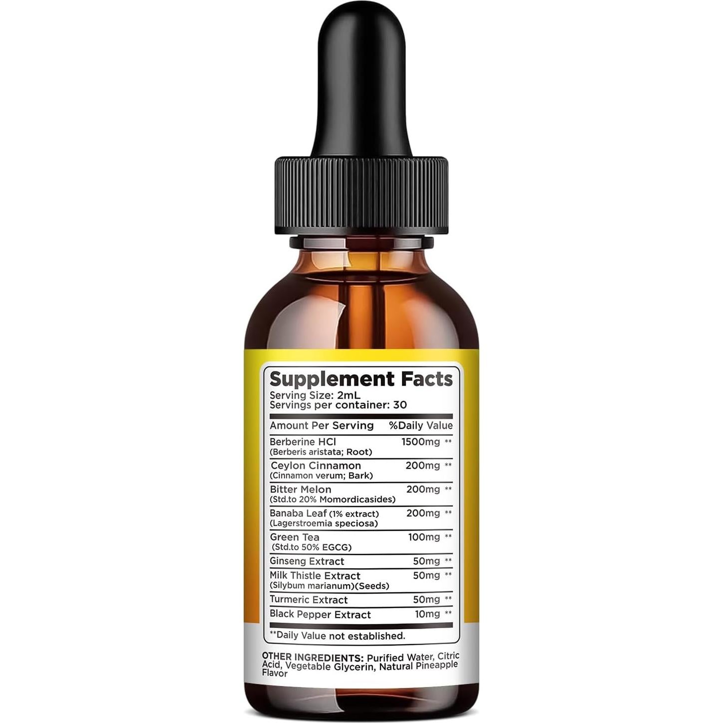 Suplemento Líquido de Berberina 1500mg - Sept Yan, 59ml