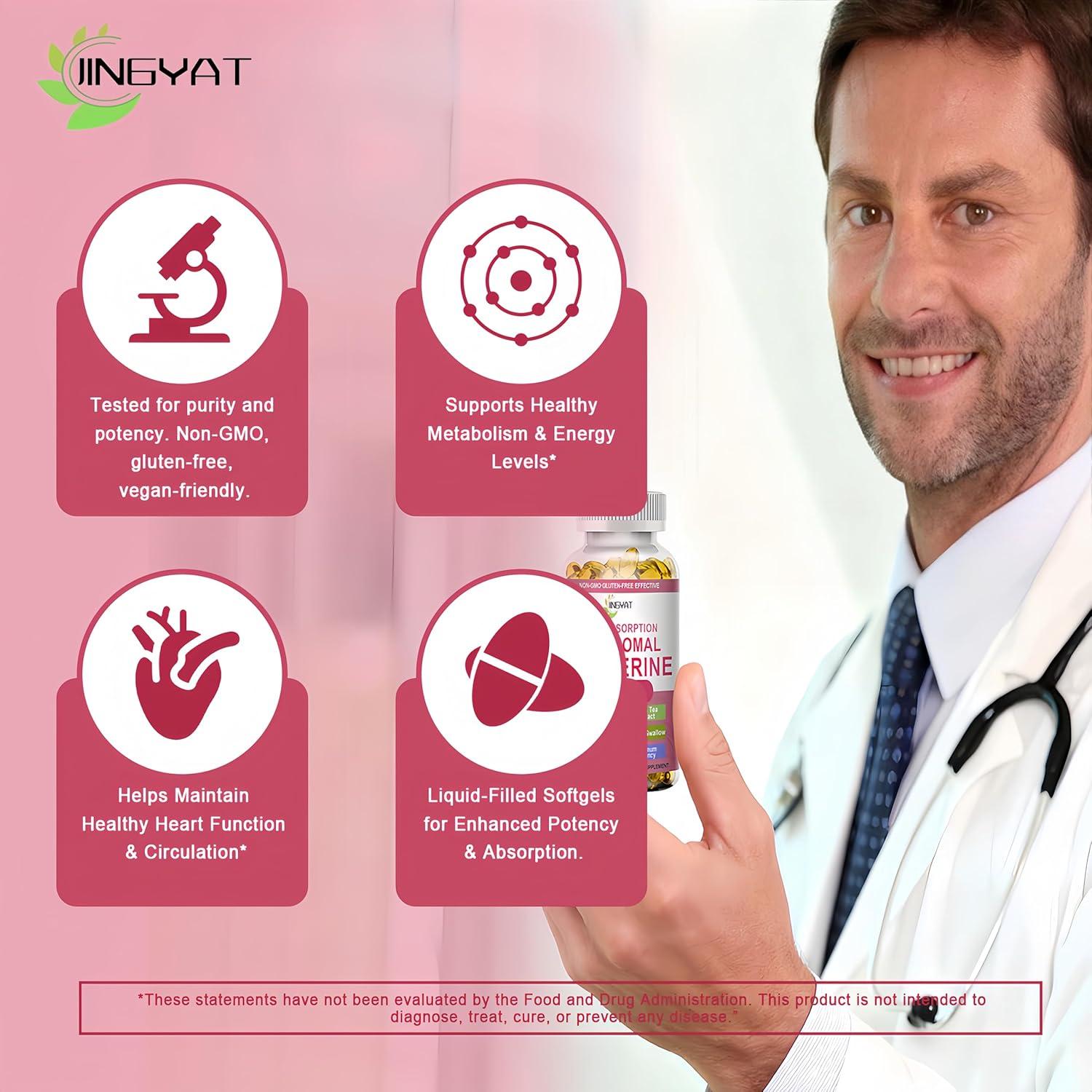 Suplemento de Berberina JINGYAT 1500mg con Canela y Cúrcuma