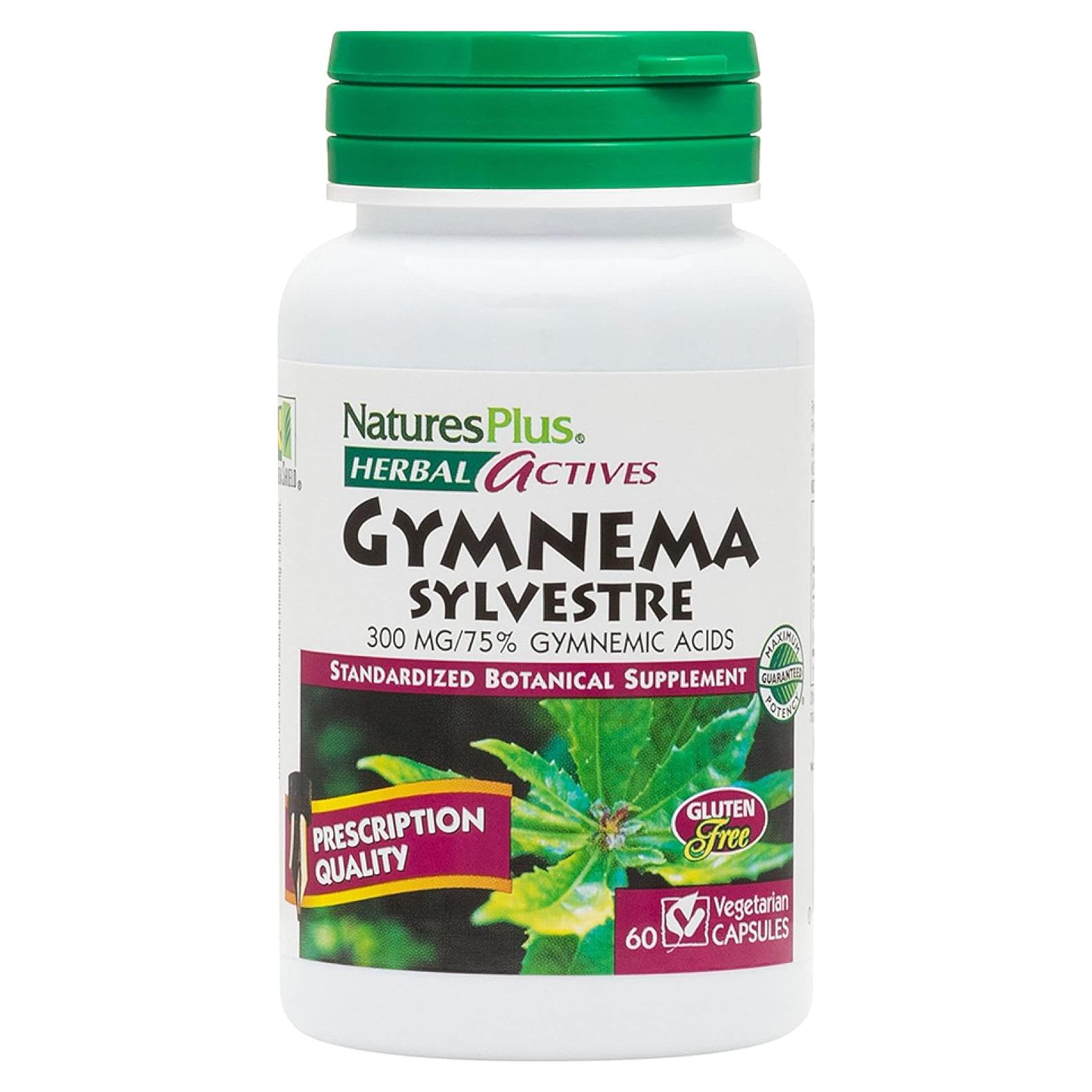 Suplemento Ayurvédico Gymnema Sylvestre Nature's Plus 300 mg 60 Cápsulas Veganas