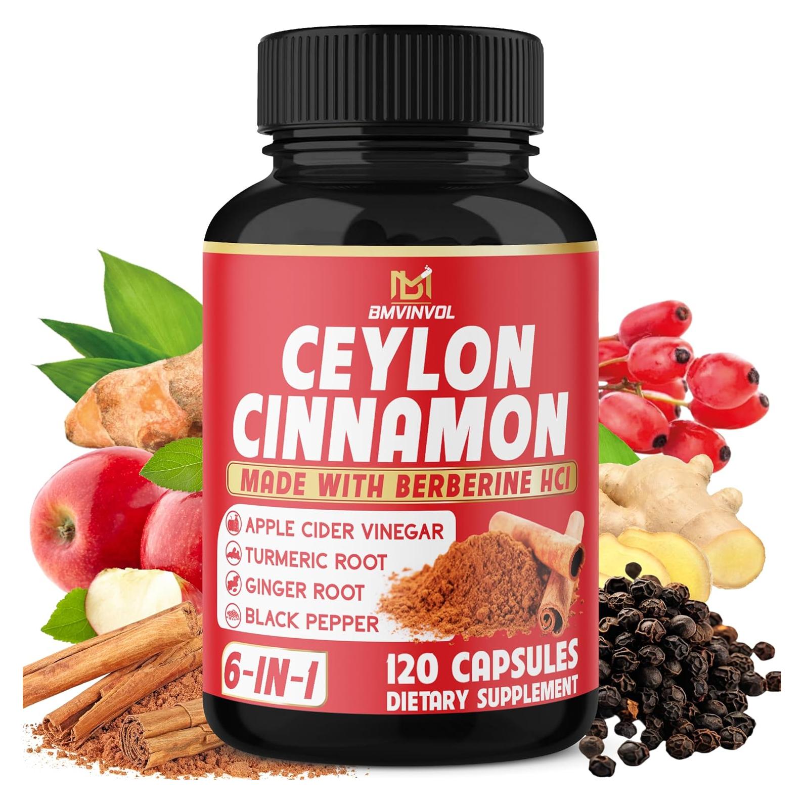 Cápsulas de Canela de Ceilán BMVINVOL - 120 Unidades - Antioxidante