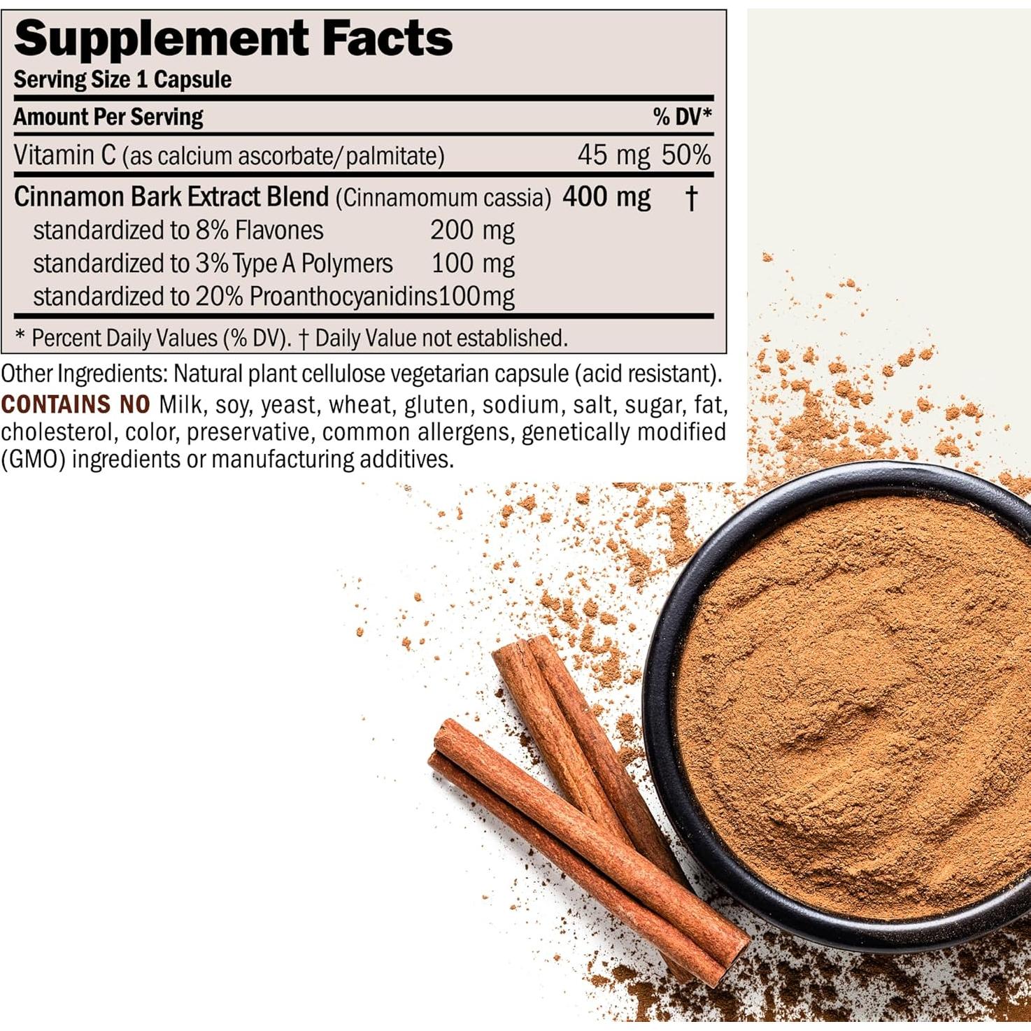 Canela 400mg Andrew Lessman - 120 Cápsulas Estandarizadas