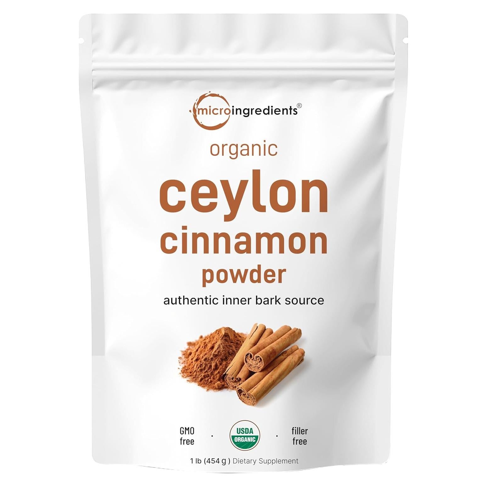 Polvo de canela de Ceilán orgánica Micro Ingredients 0.45 kg