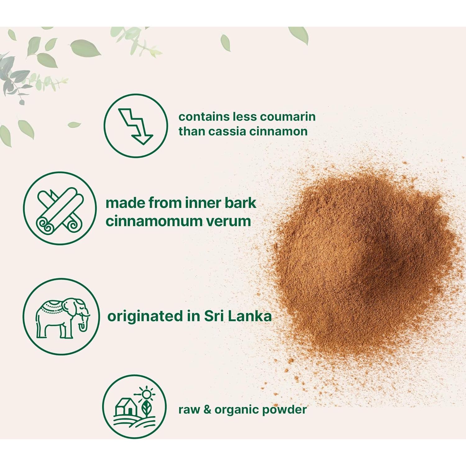 Polvo de canela de Ceilán orgánica Micro Ingredients 0.45 kg