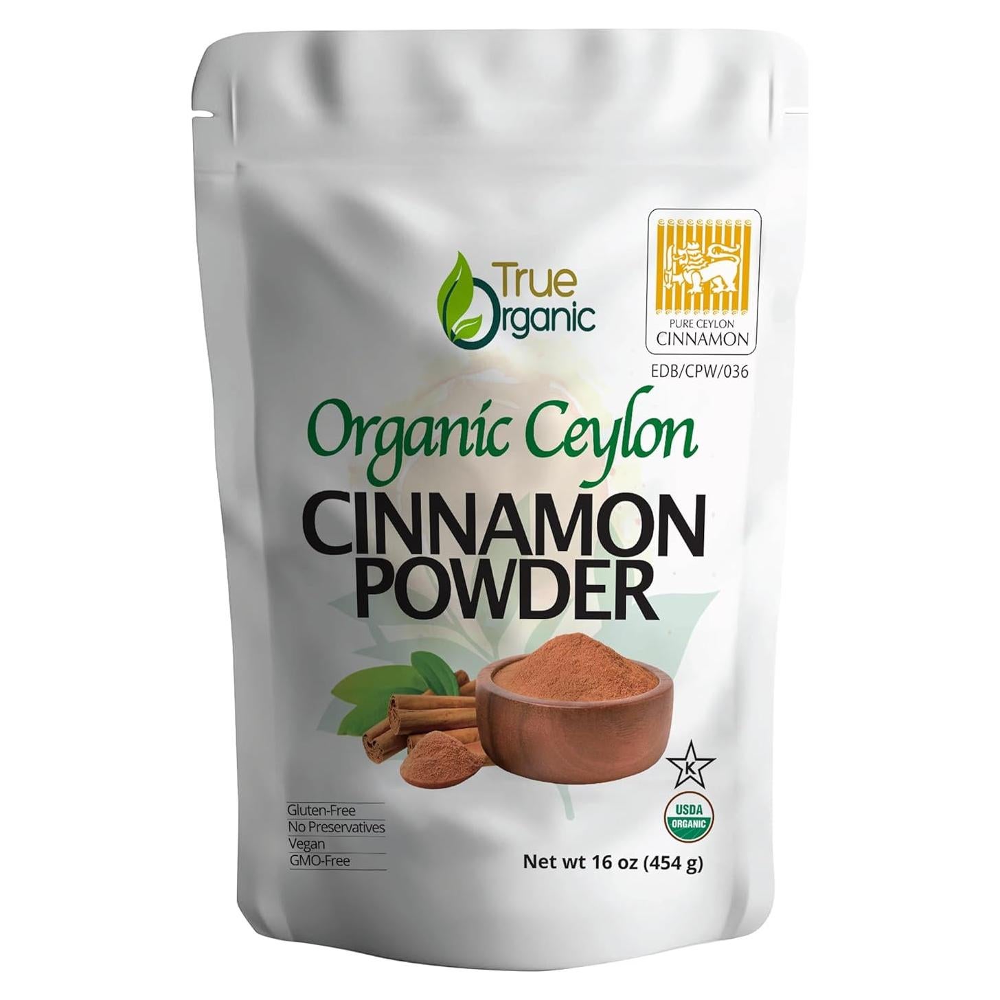 Polvo de Canela de Ceilán Orgánico Verdadero 0.45 kg Premium