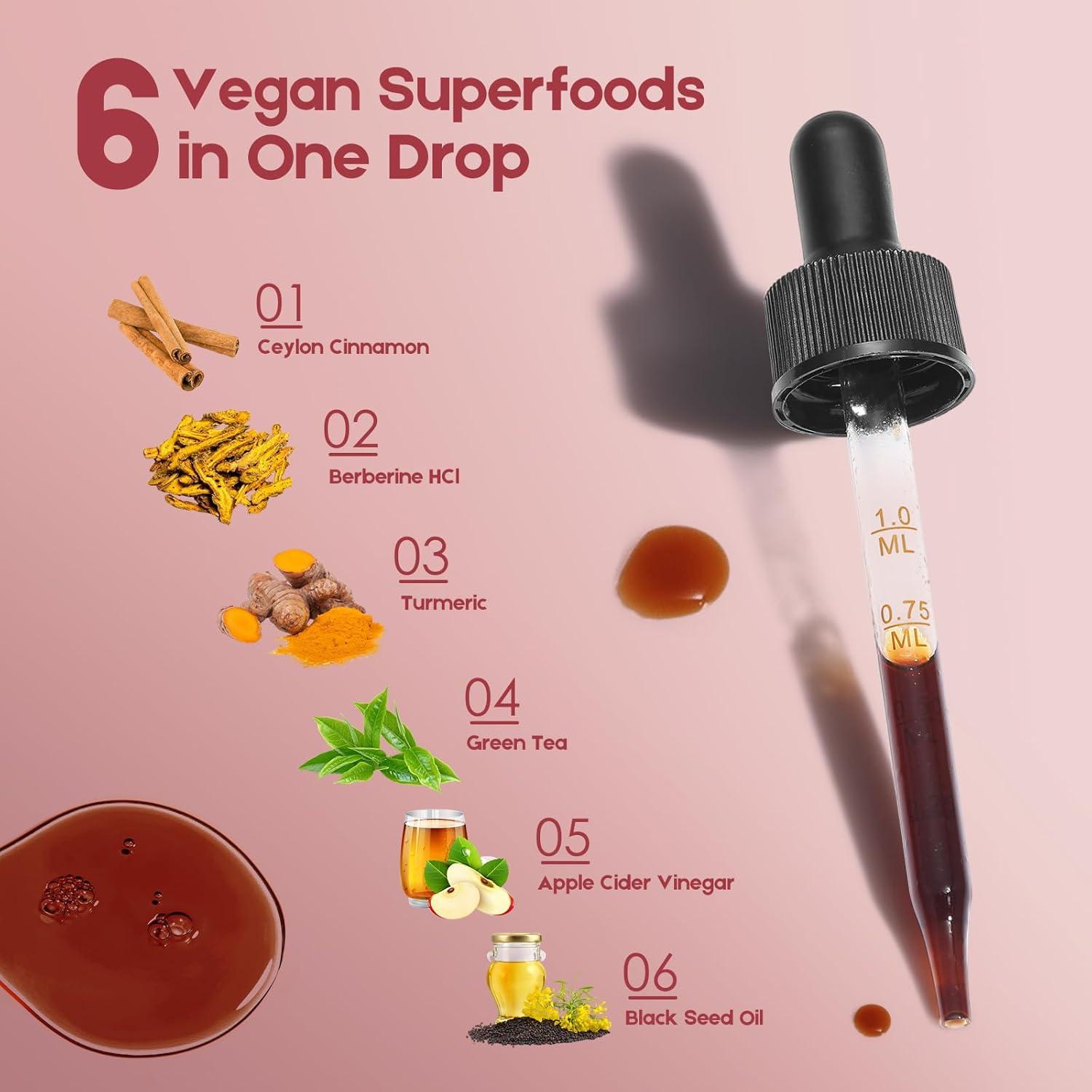 Gotas Líquidas Amargas de Berberina MaxuraFit 60 ml Veganas