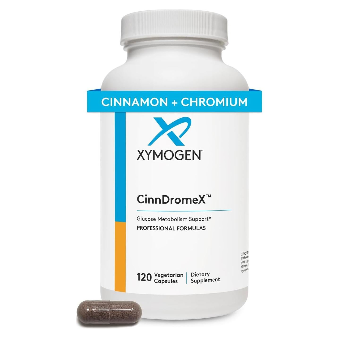 Suplemento Metabólico Xymogen CinnDromeX 120 Cápsulas
