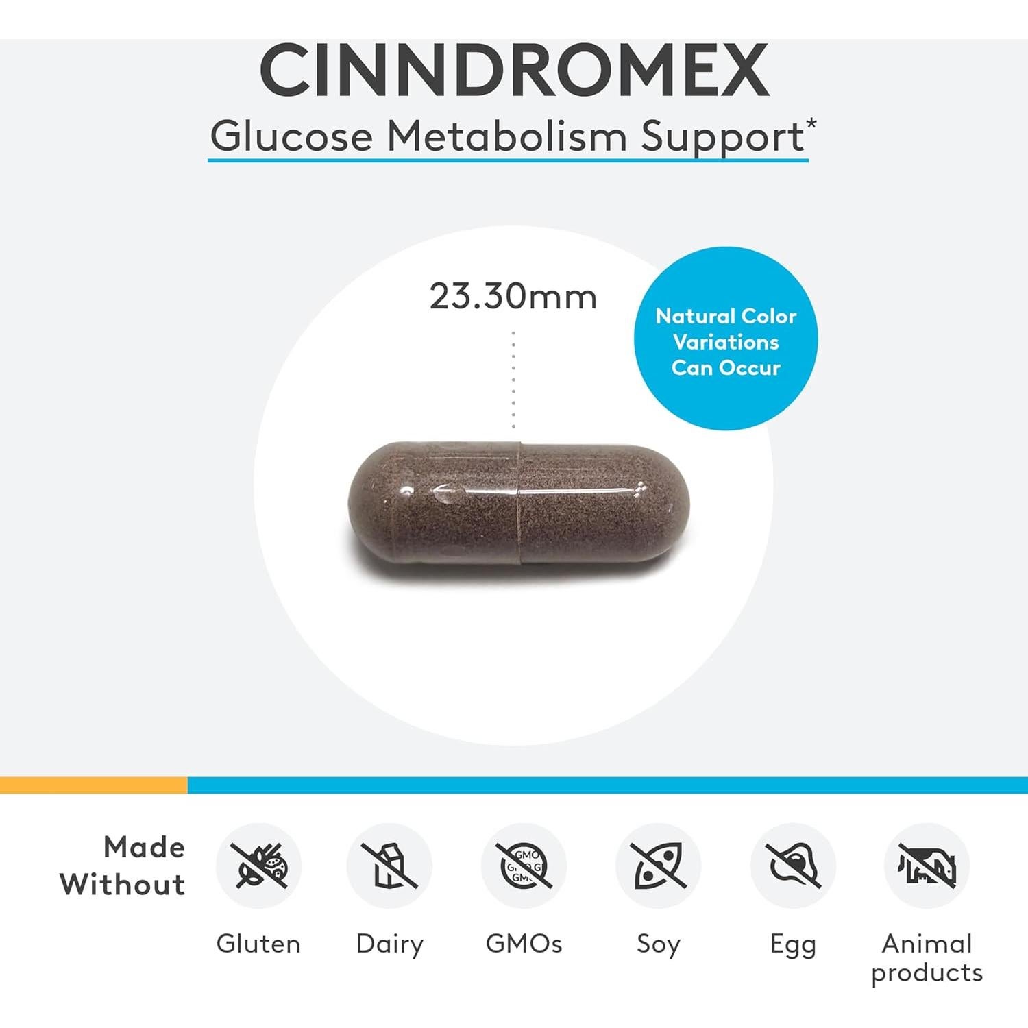 Suplemento Metabólico Xymogen CinnDromeX 120 Cápsulas