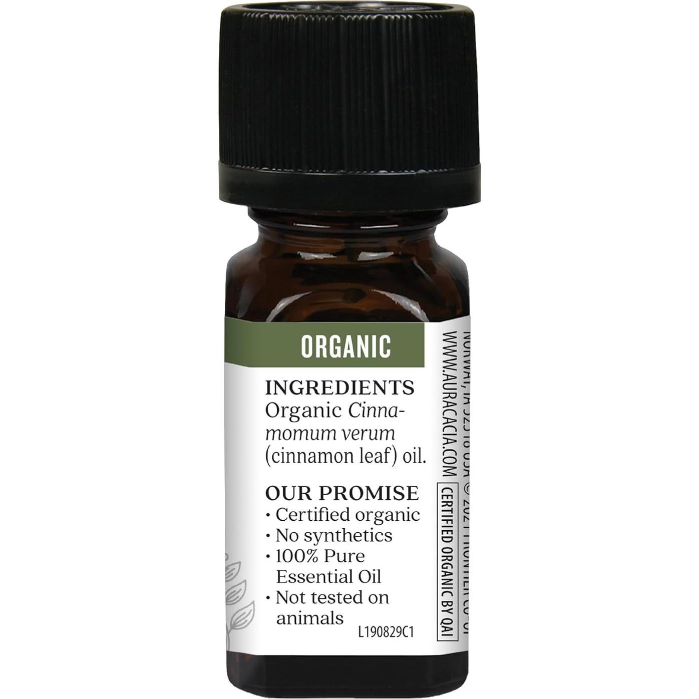 Aceite Esencial Orgánico de Hoja de Canela Aura Cacia 7.4 ml