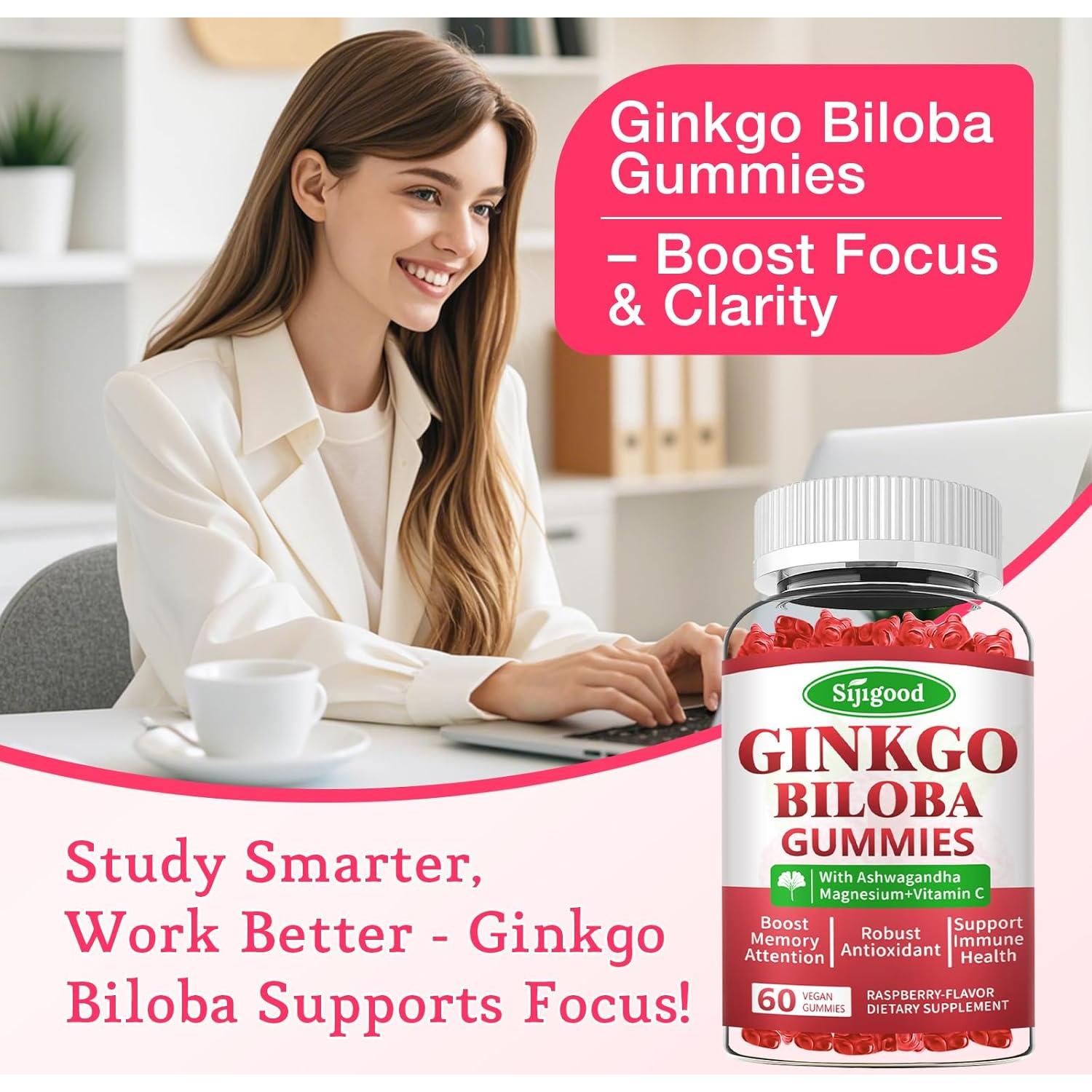 Gomitas Ginkgo Biloba Sijigood 60 Unidades Sabor Frambuesa
