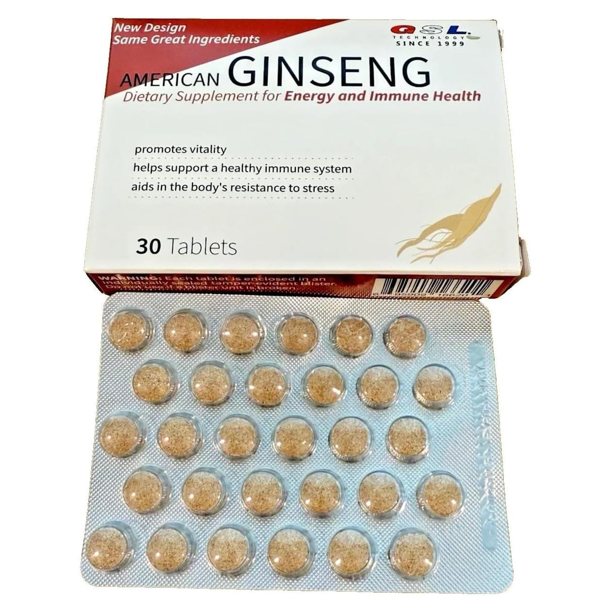 Ginseng Americano GSL 540 Tabletas - 18 Cajas de 30