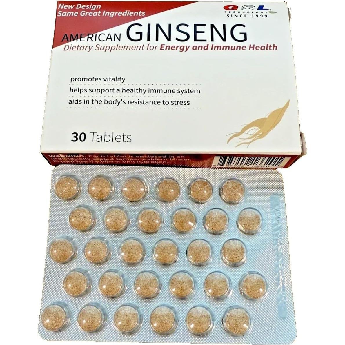 Ginseng Americano GSL 540 Tabletas - 18 Cajas de 30