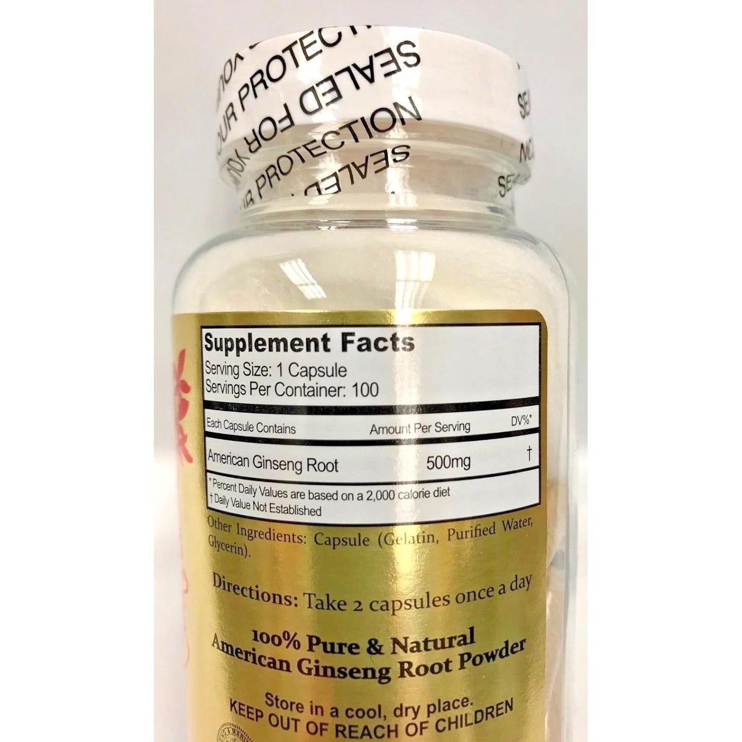 Ginseng Americano 100 Cápsulas FEC - Suplemento Natural