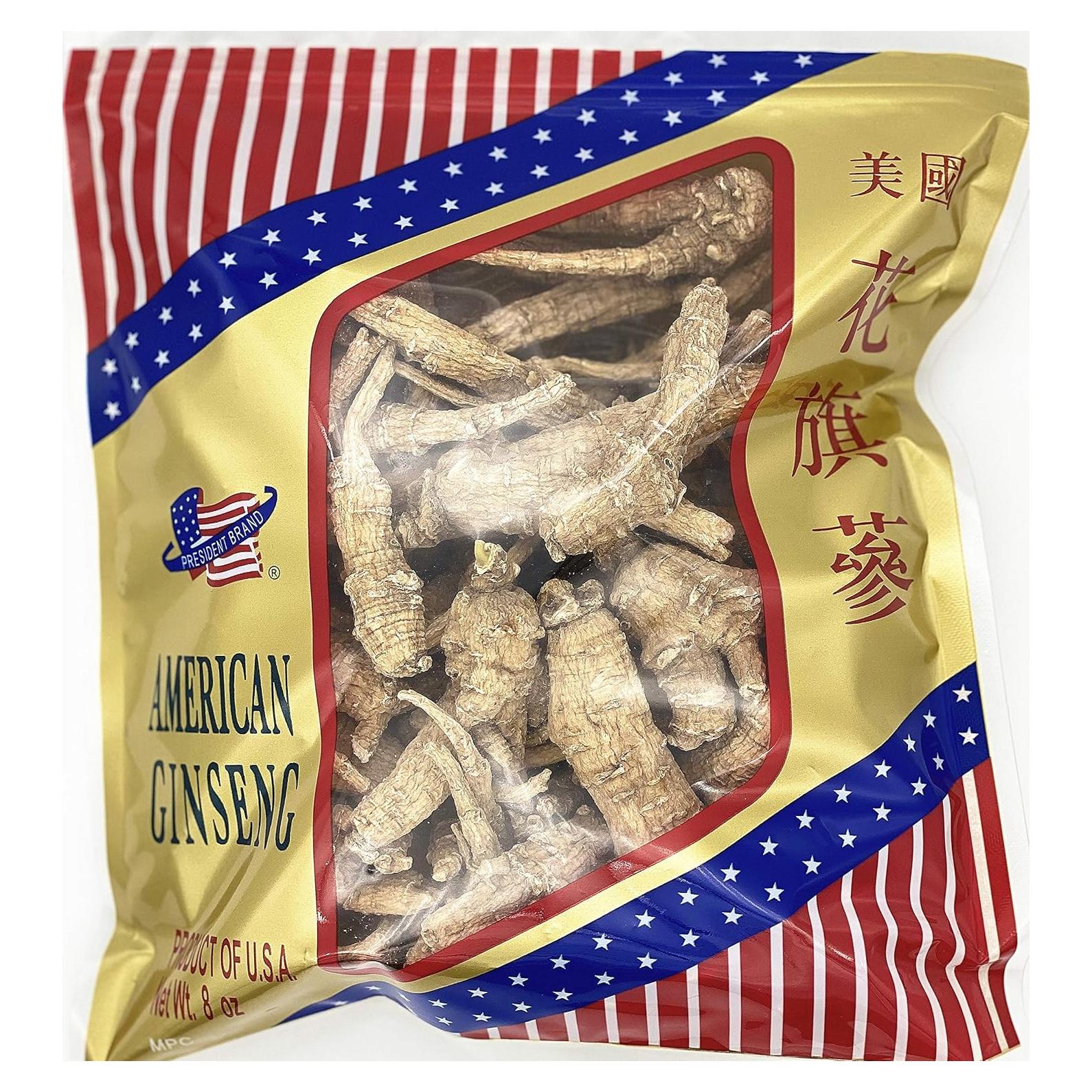 Ginseng Americano President Brand 227g Raíz Cultivada