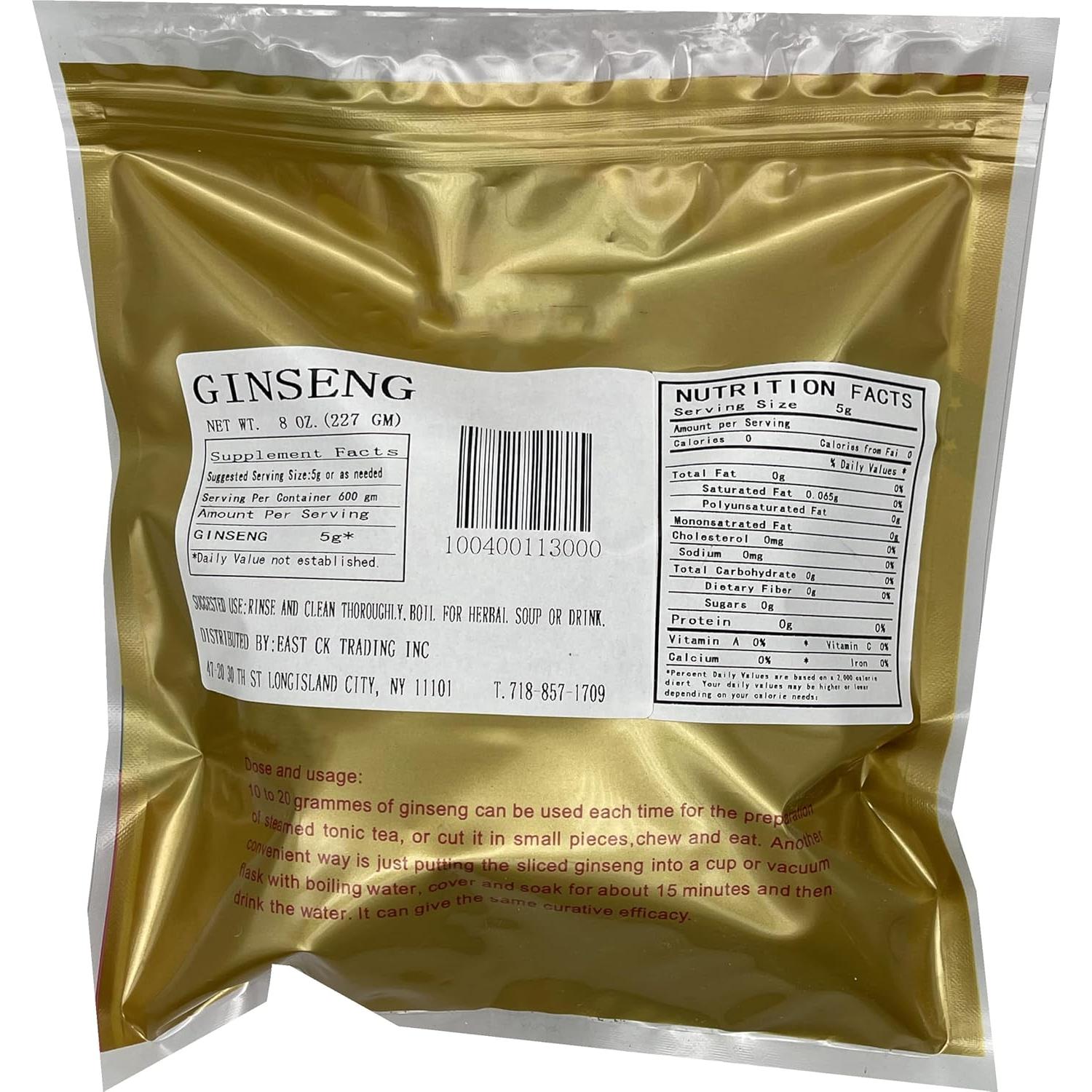 Ginseng Americano Marca Presidente 227 g - Raíz Natural