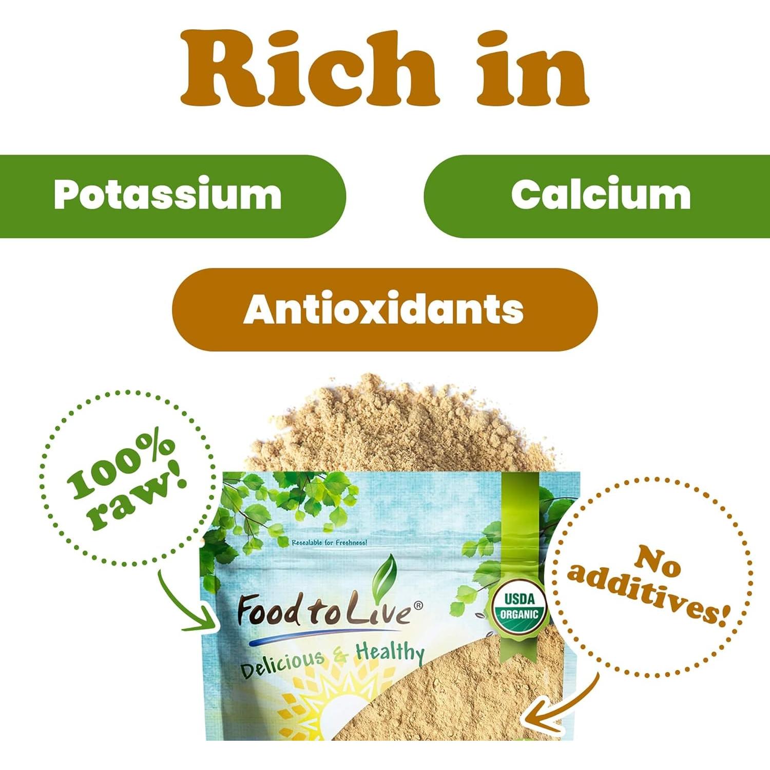 Polvo de Maca Amarilla Orgánica Food to Live 7.26 kg - Vegano