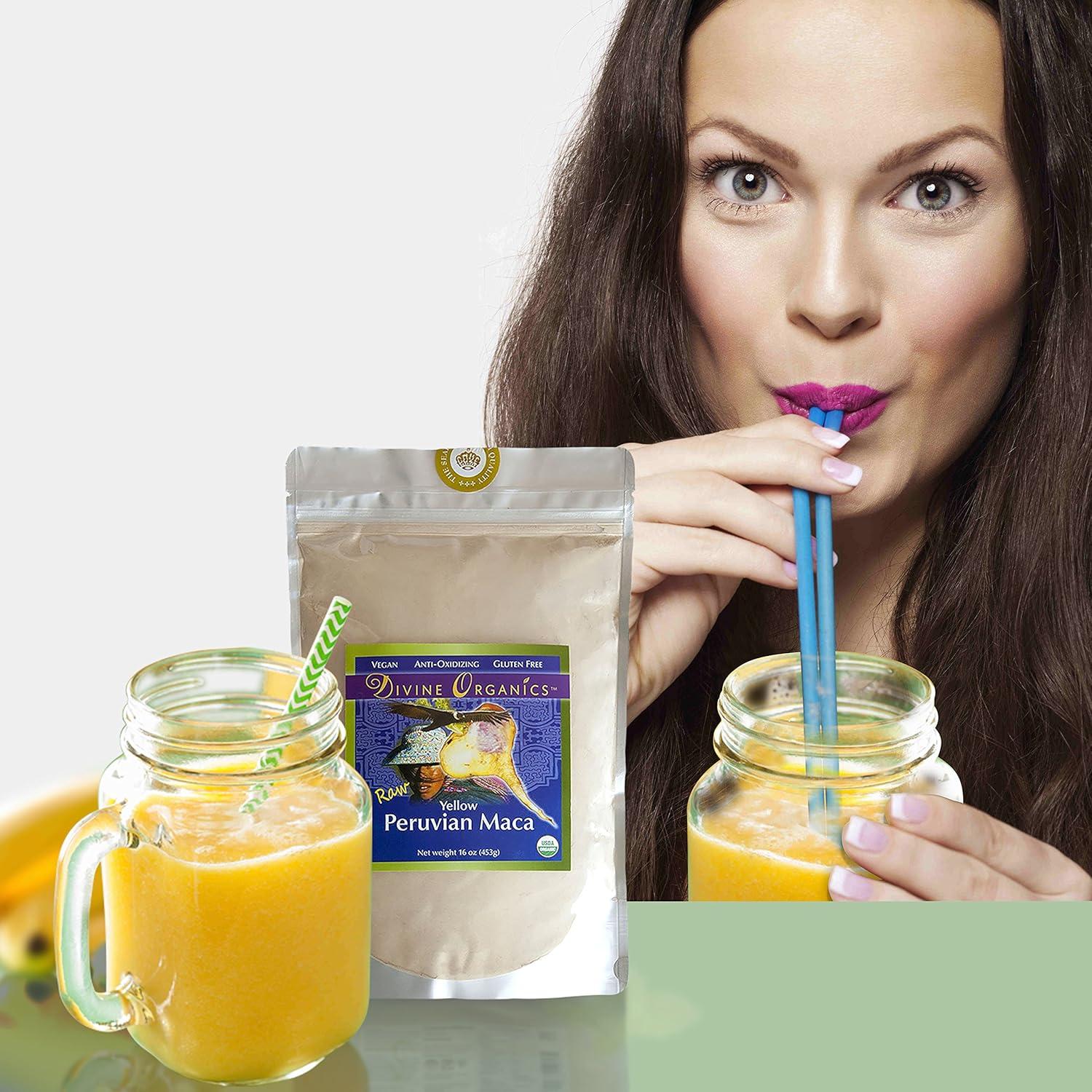 Polvo de Maca Orgánico 450g - Divine Organics - Vegano, Antioxidante