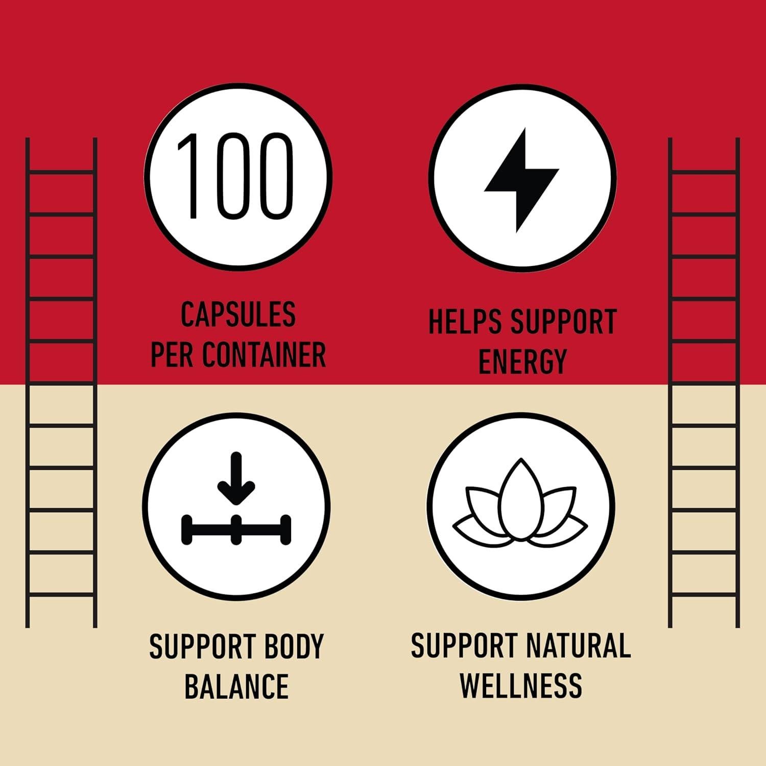 Cápsulas de Raíz de Maca Roja Orgánica Complete Natural 800mg - 100 Unidades