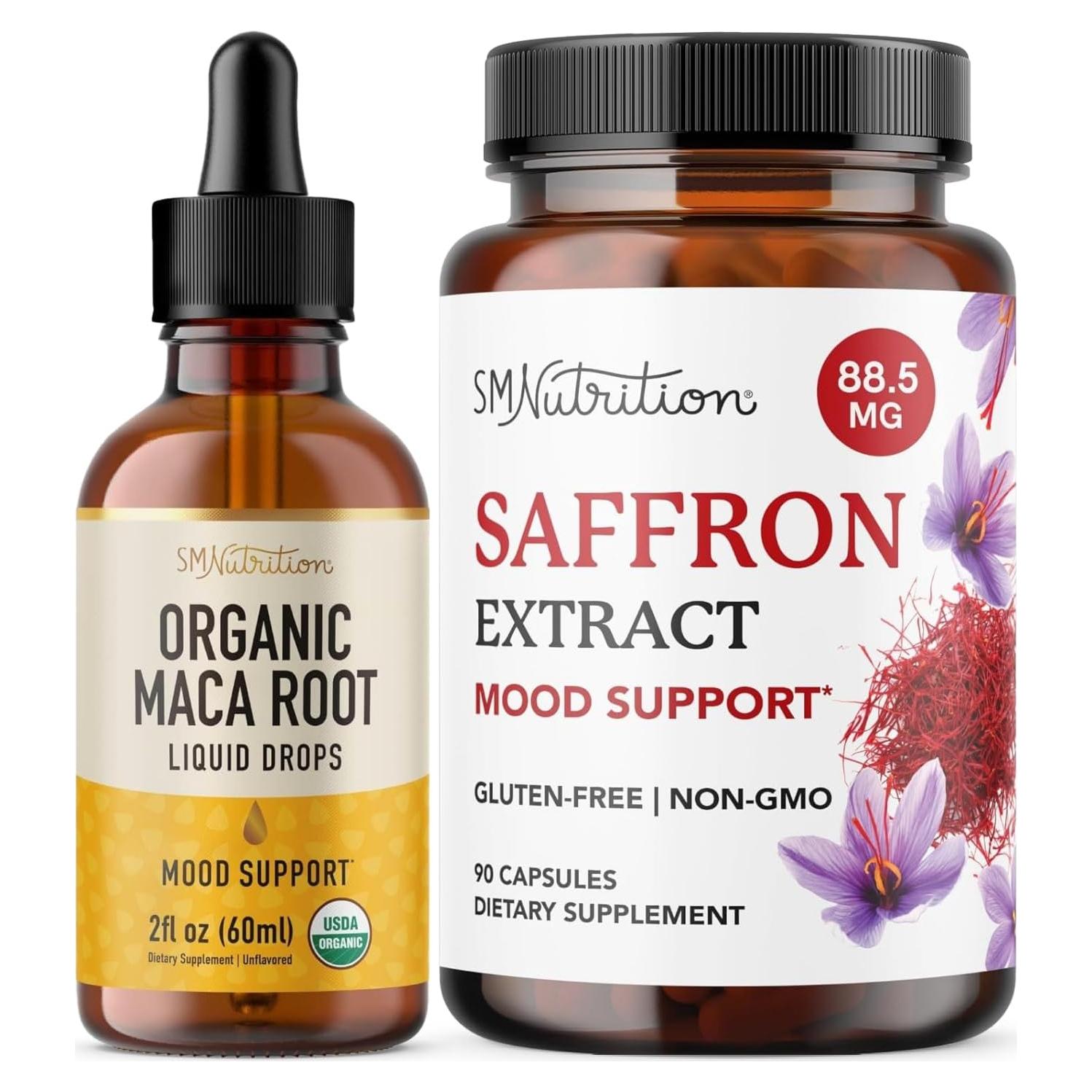 Extracto de Azafrán y Raíz de Maca SMNutrition 90 Porciones