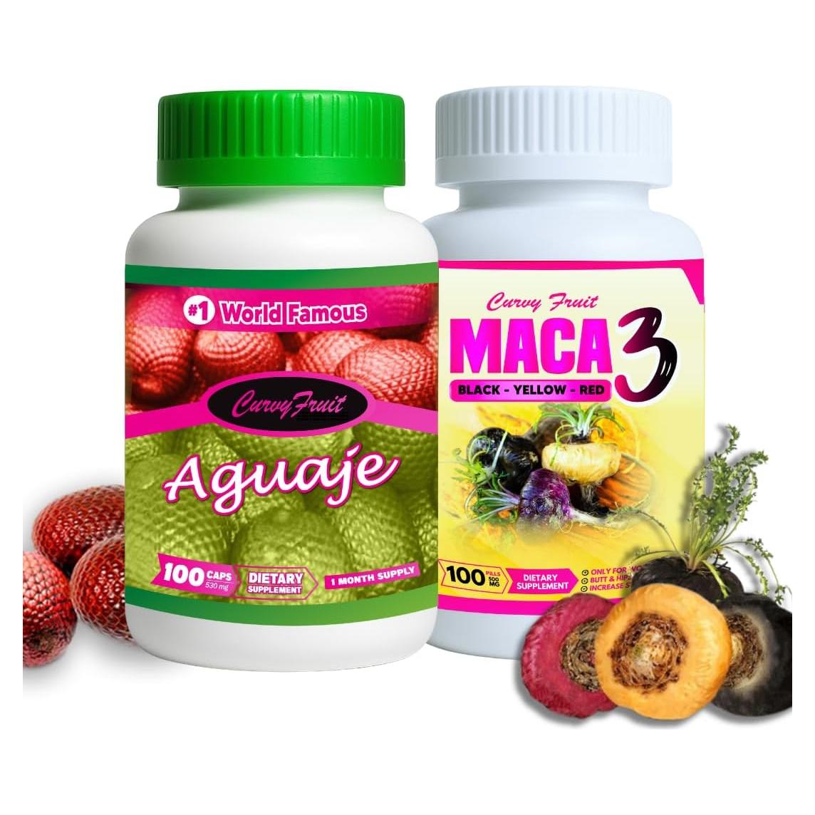 Aguaje + Maca 3 Cápsulas Curvy - Aumentador de Curvas Natural