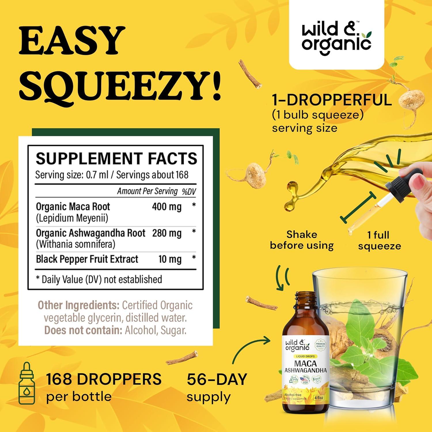 Tintura de Maca Ashwagandha y Cúrcuma 118 ml - Sin Alcohol