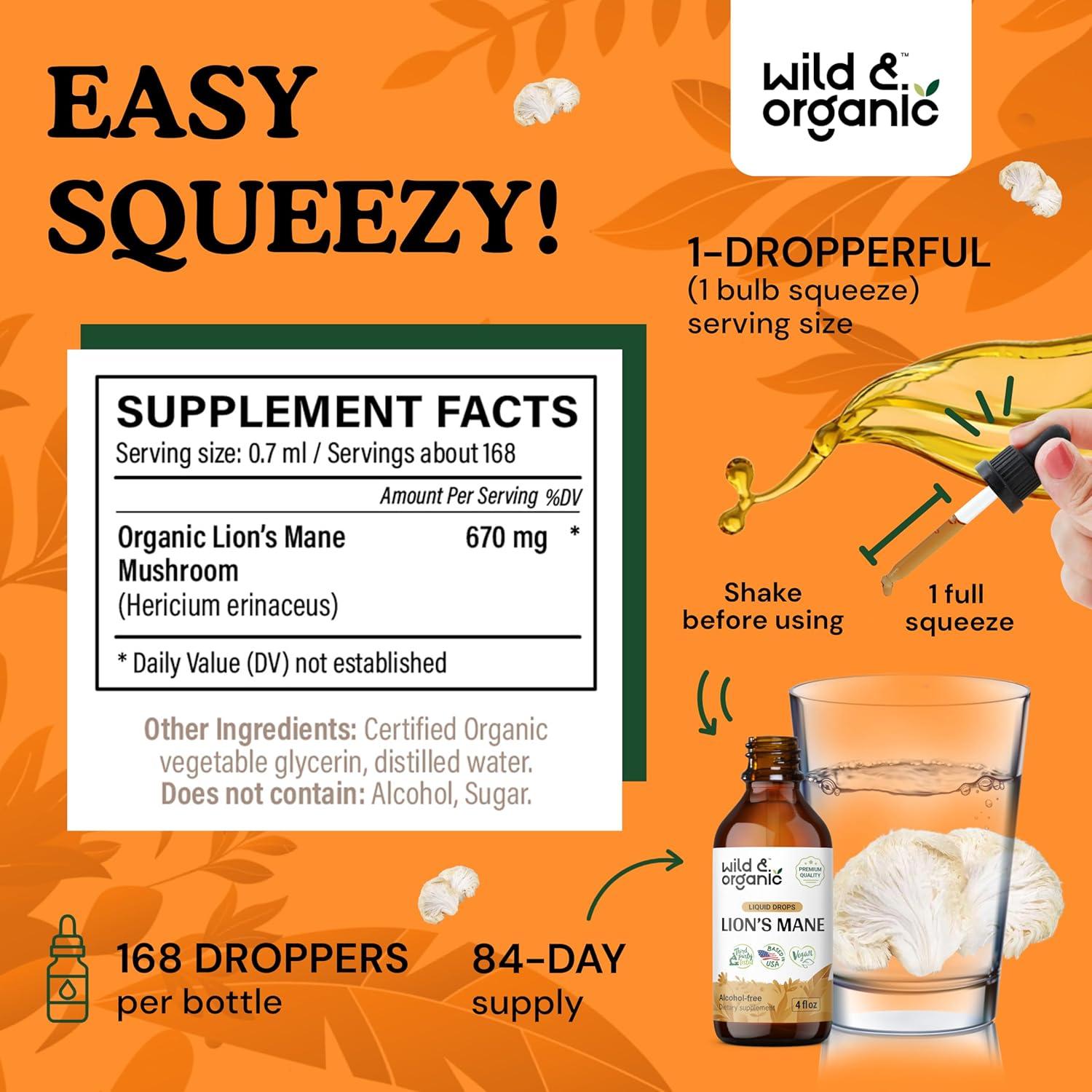 Tintura Orgánica de Maca y Ashwagandha 118 ml + Melena de León 118 ml