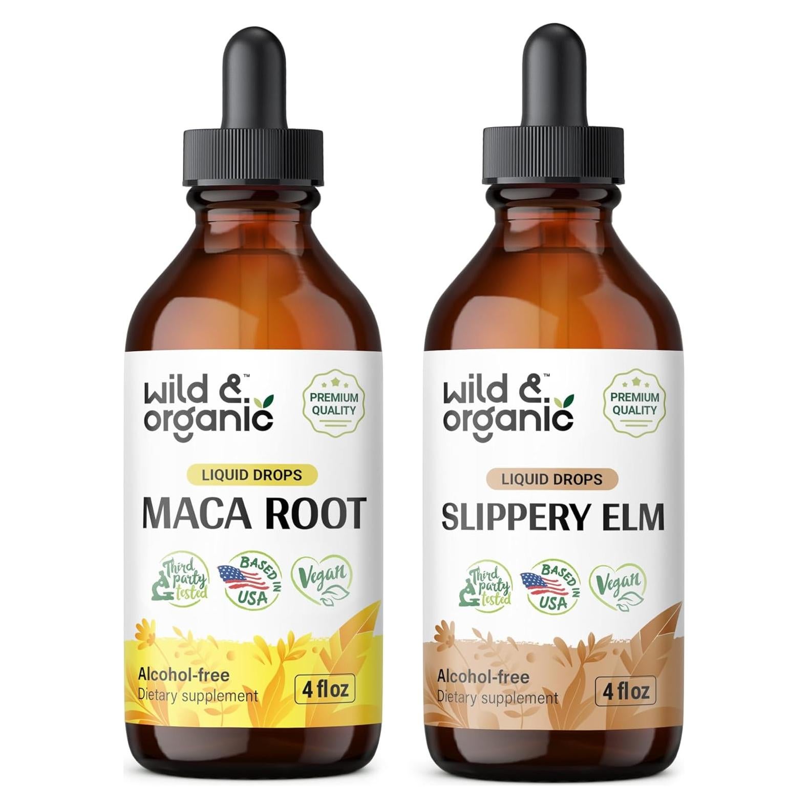 Tintura Orgánica de Raíz de Maca y Olmo Resbaladizo 118 ml