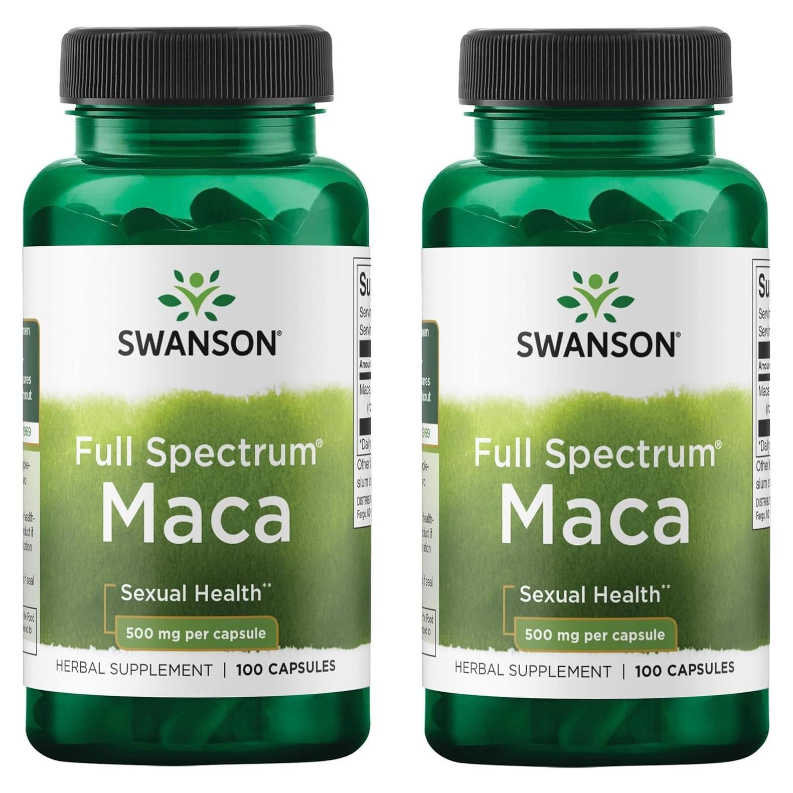 Suplemento de Maca 500 mg Swanson 100 Cápsulas