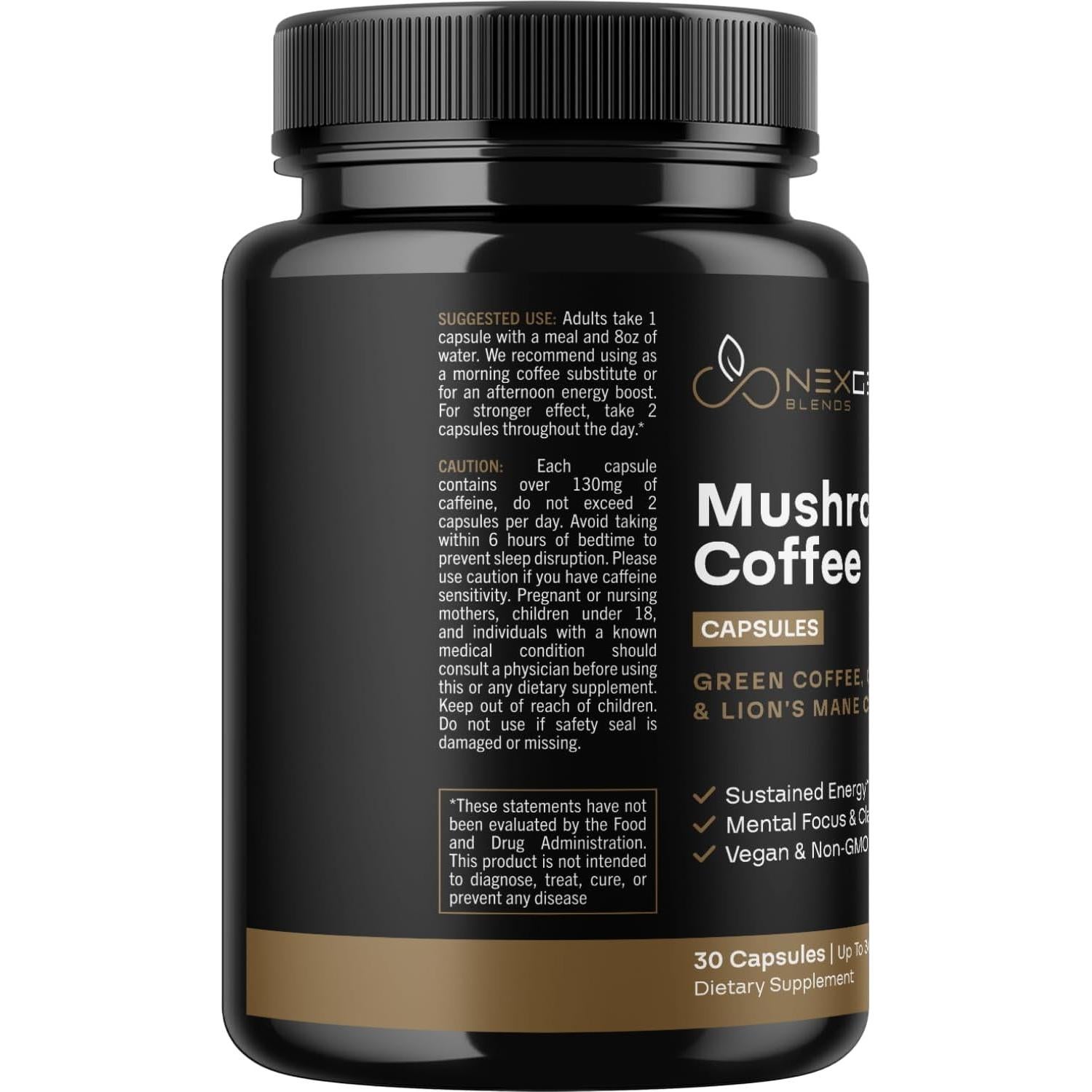 Cápsulas de Café de Hongo Orgánico NexGen 30 Porciones