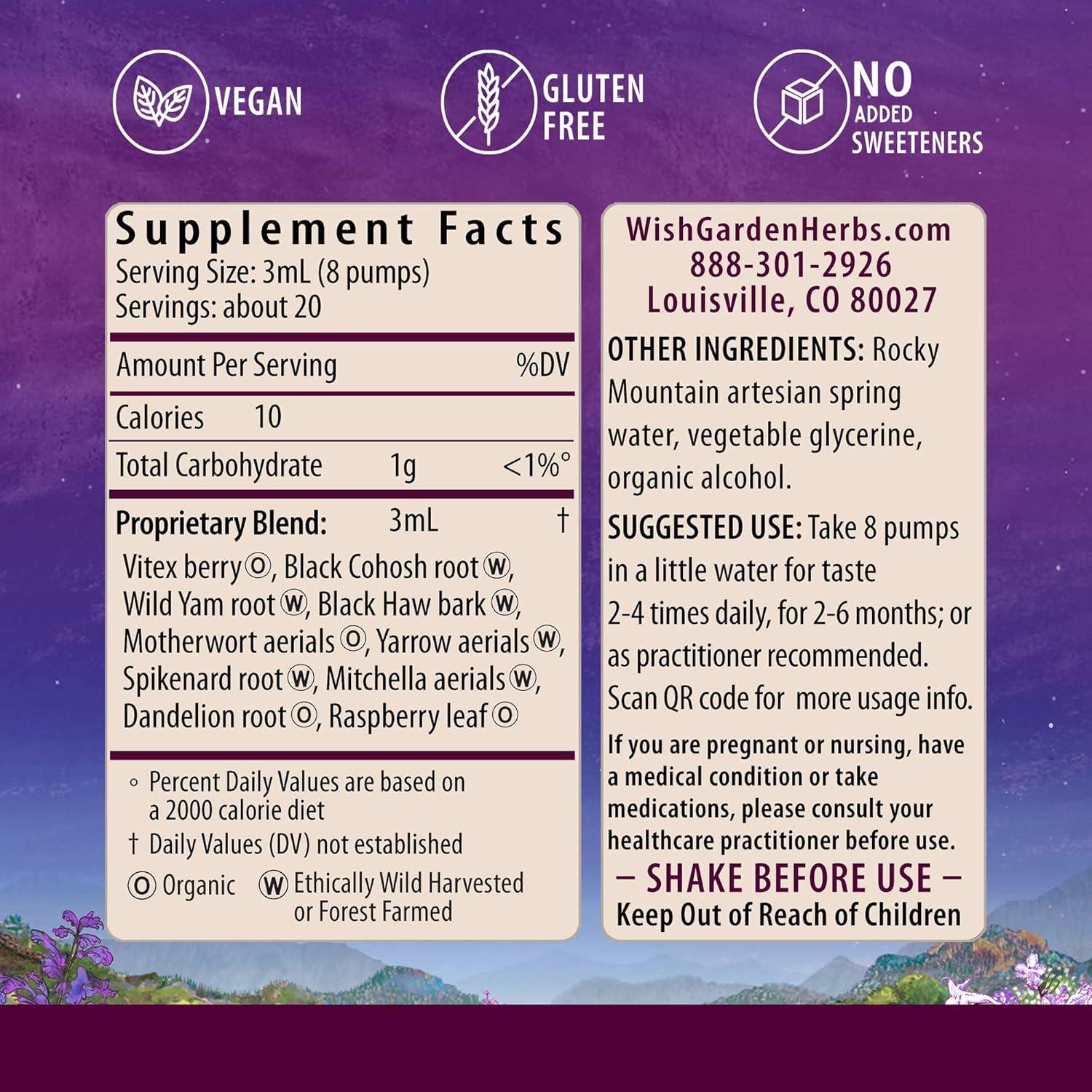 Suplemento Herbal WishGarden Cycle Harmony 118ml - Soporte Hormonal