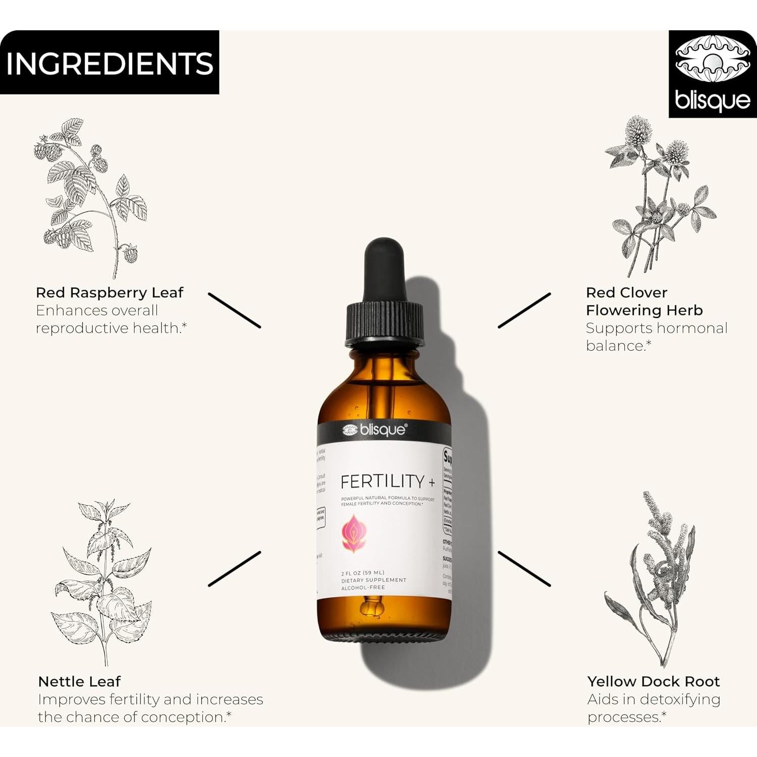 Suplemento Natural de Fertilidad Blisque 56.7g - Vegano