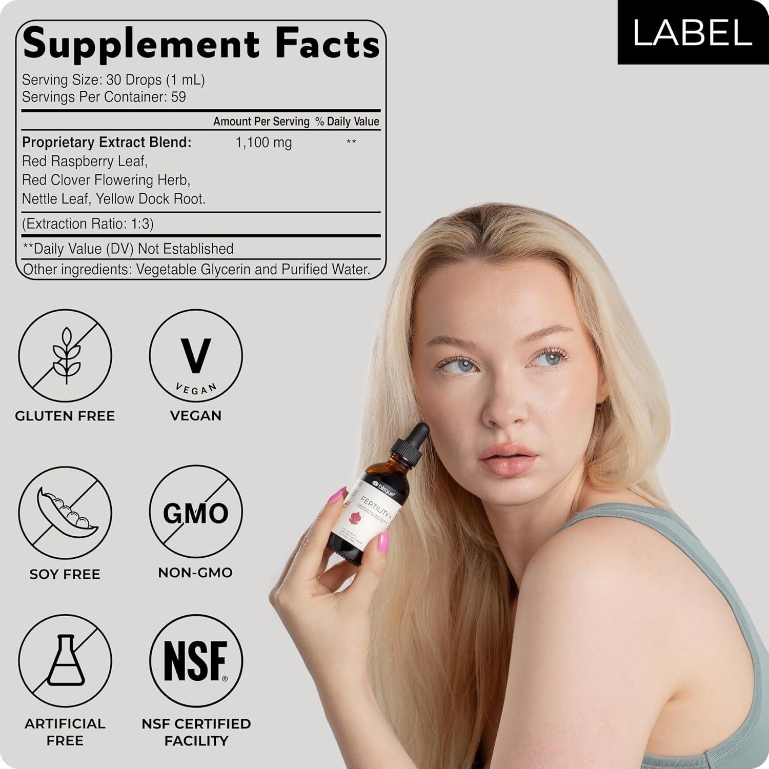 Suplemento Natural de Fertilidad Blisque 56.7g - Vegano