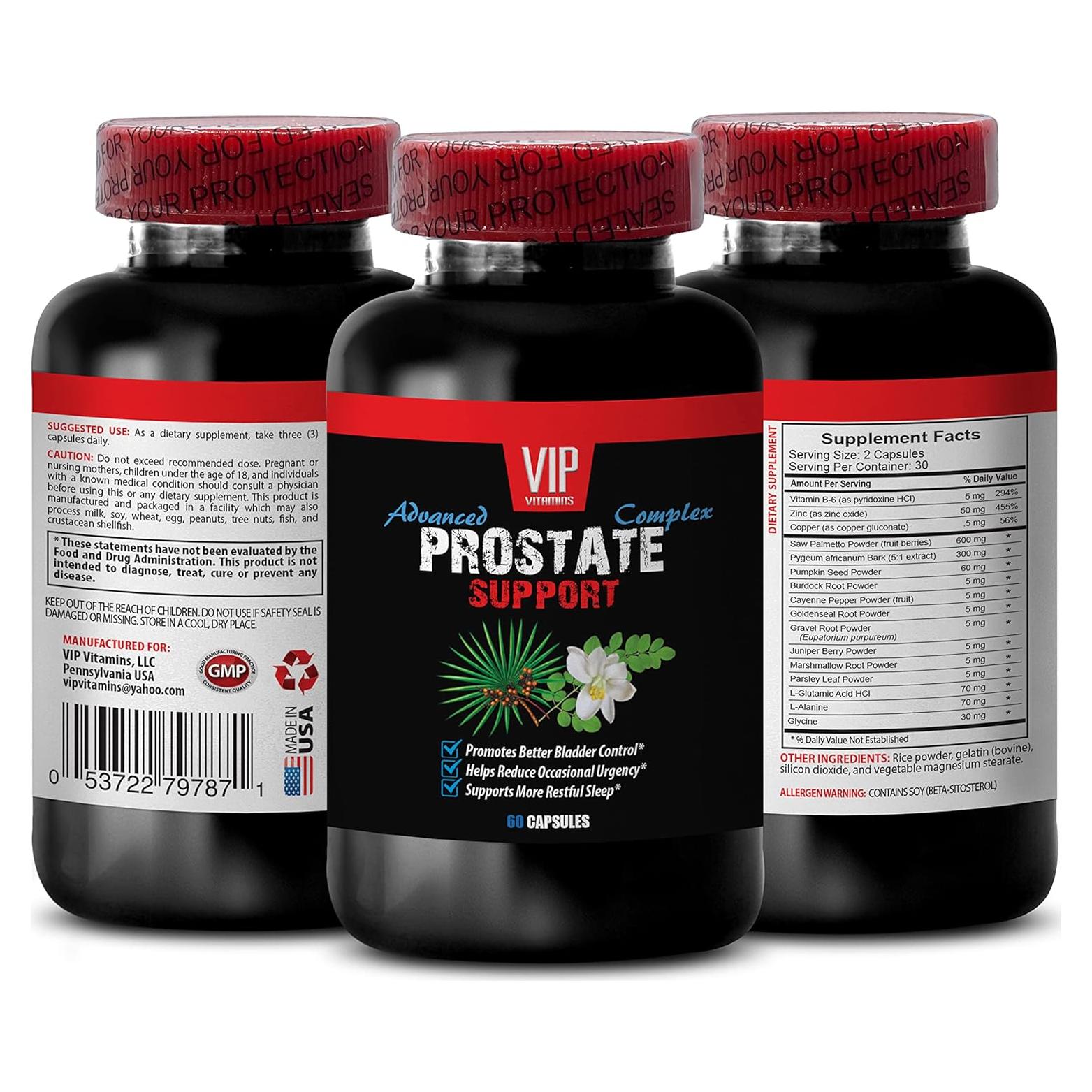 Saw Palmetto VIP VITAMINS - Soporte Prostático 60 Cápsulas