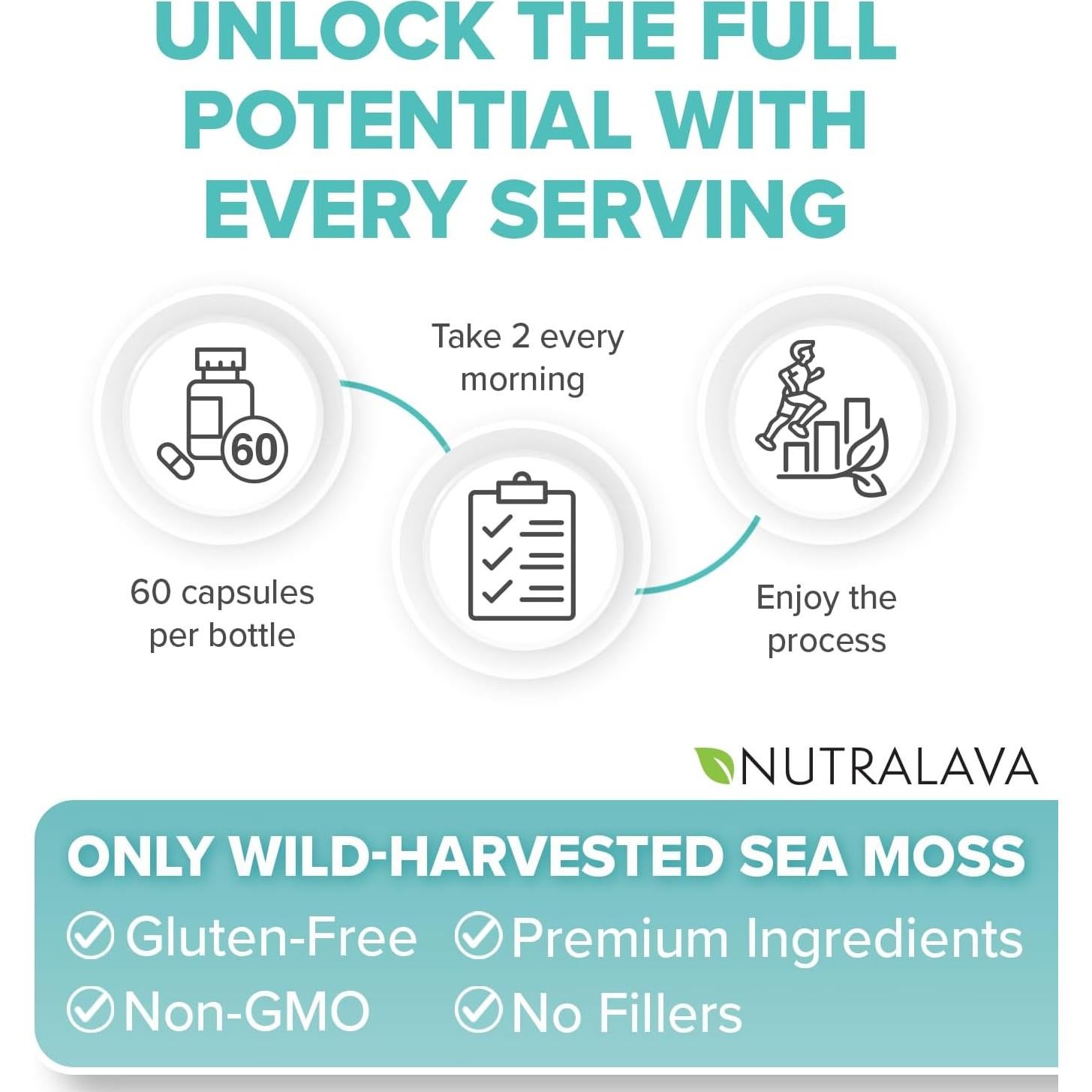 Cápsulas de Musgo Marino Irlandés 60 Unidades - Soporte Inmunológico