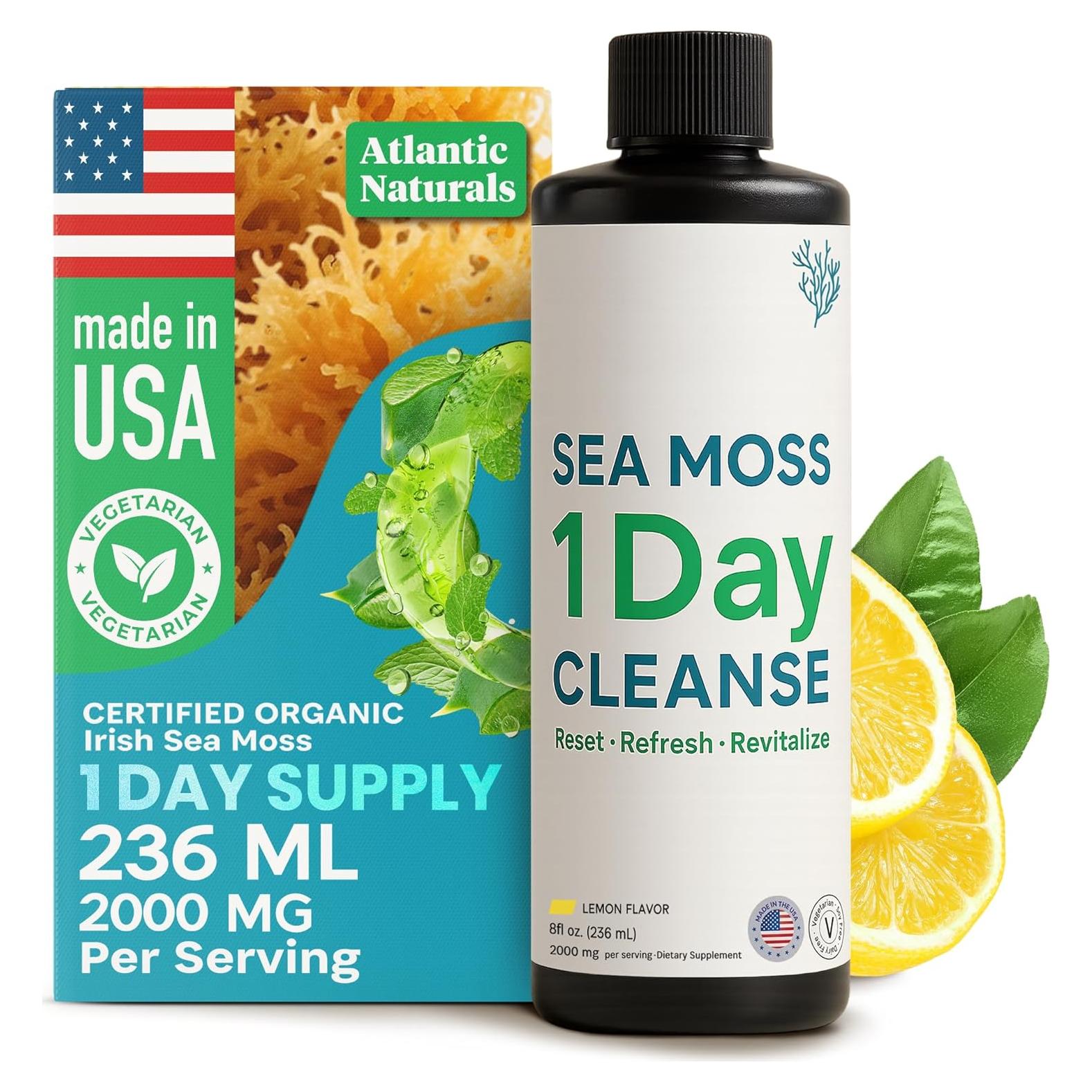 Limpieza Detox 1 Día Atlantic Naturals - Jugo Musgo Marino 236.6 ml