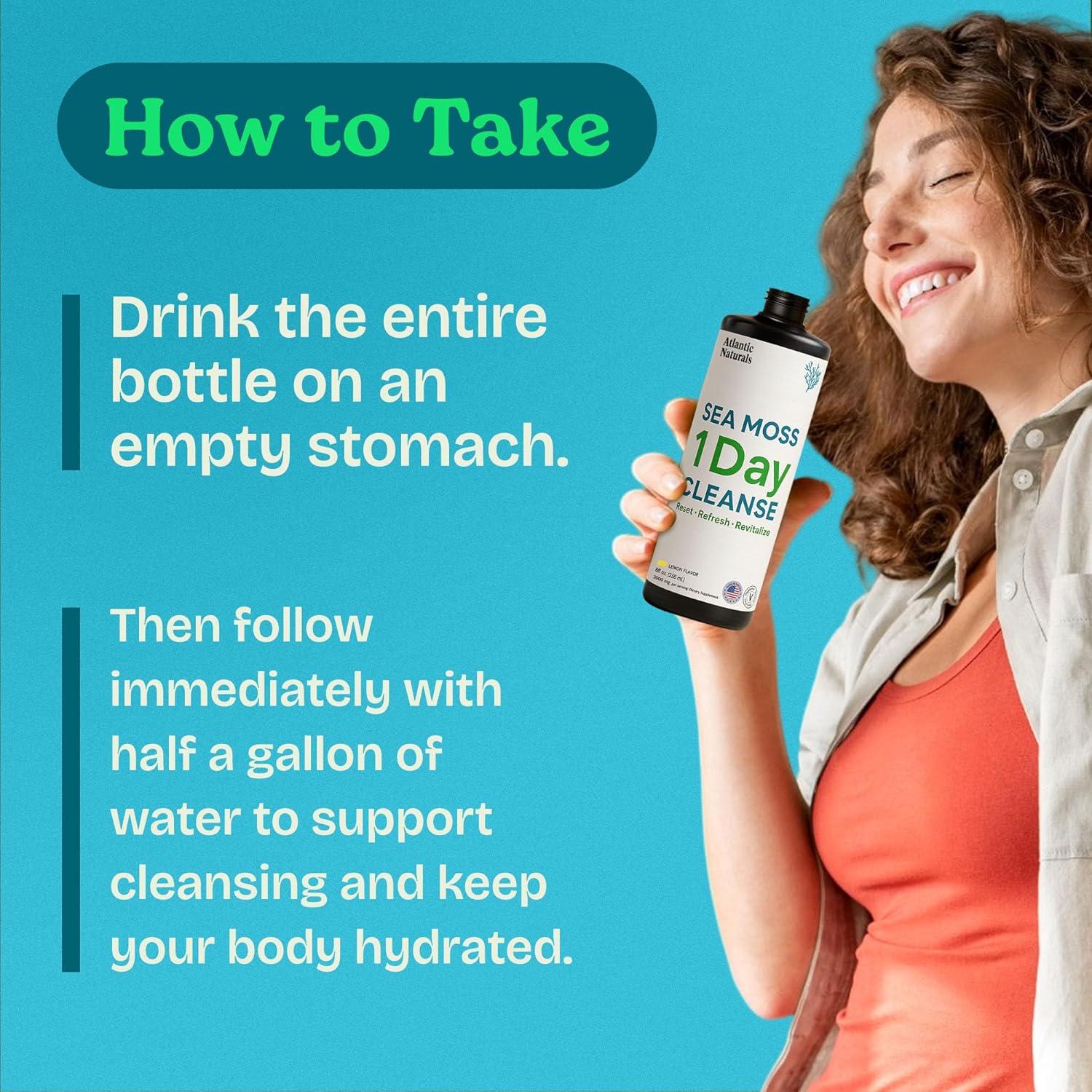 Limpieza Detox 1 Día Atlantic Naturals - Jugo Musgo Marino 236.6 ml