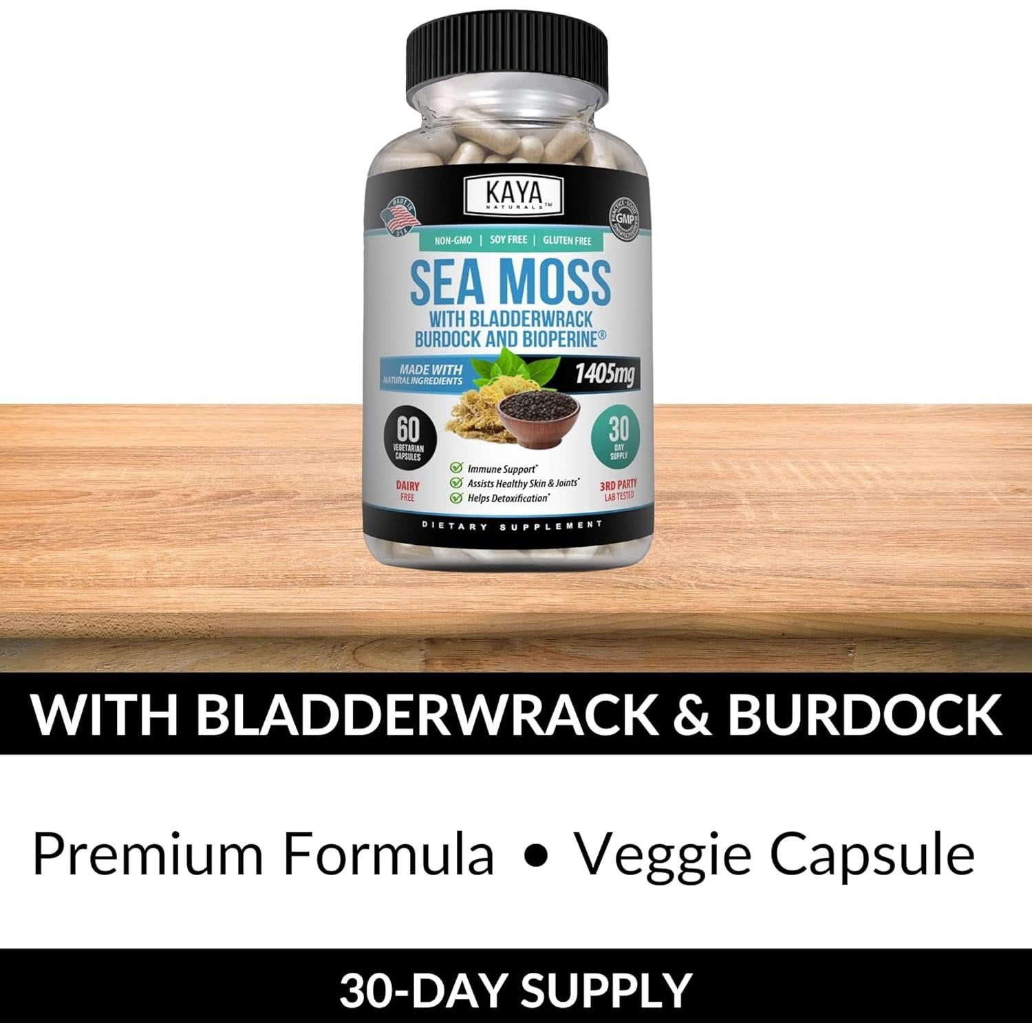 Suplemento de Movilidad Kaya Naturals Musgo Marino 60 Cápsulas