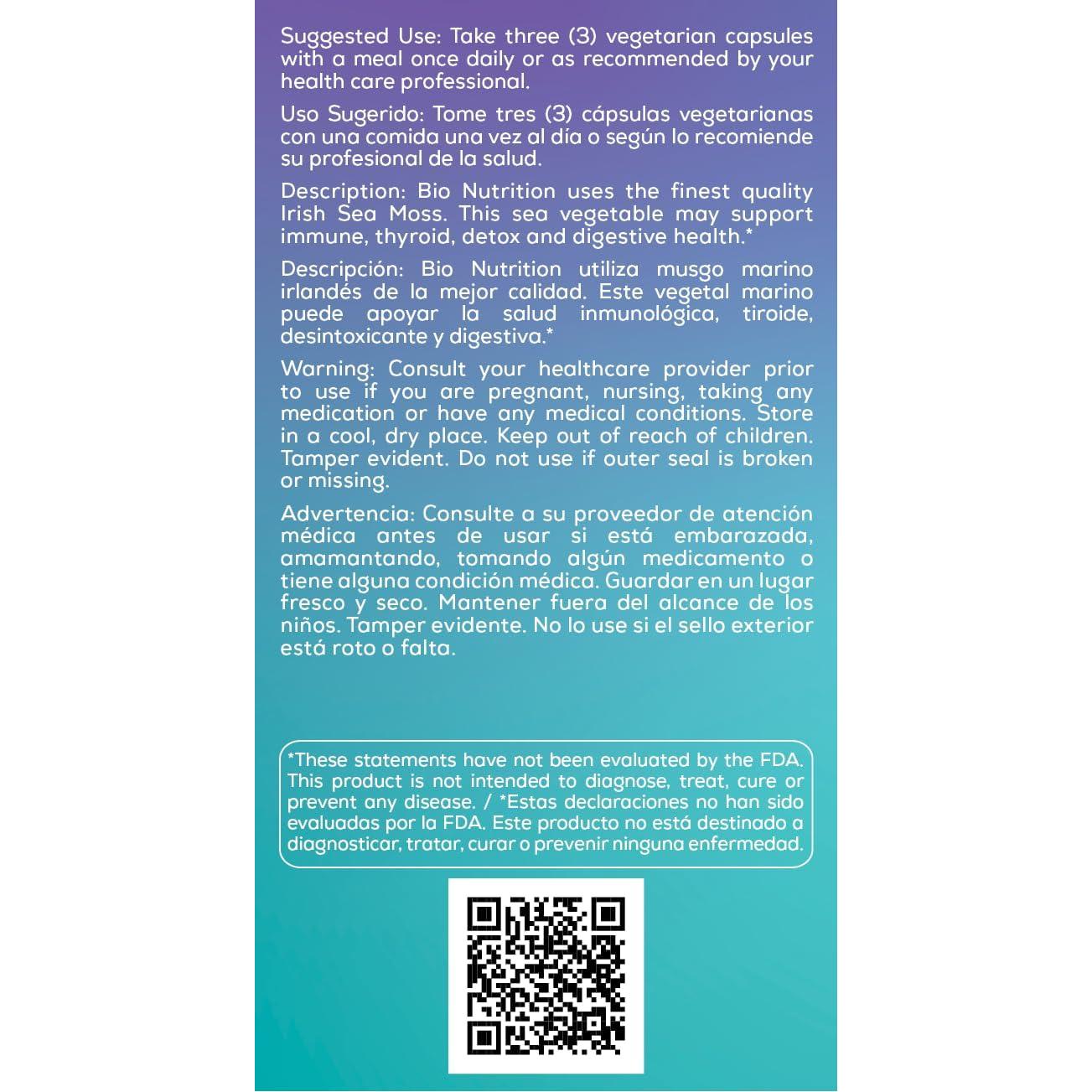 Musgo Marino Irlandés Bio Nutrition 70g - Salud Inmune y Digestiva