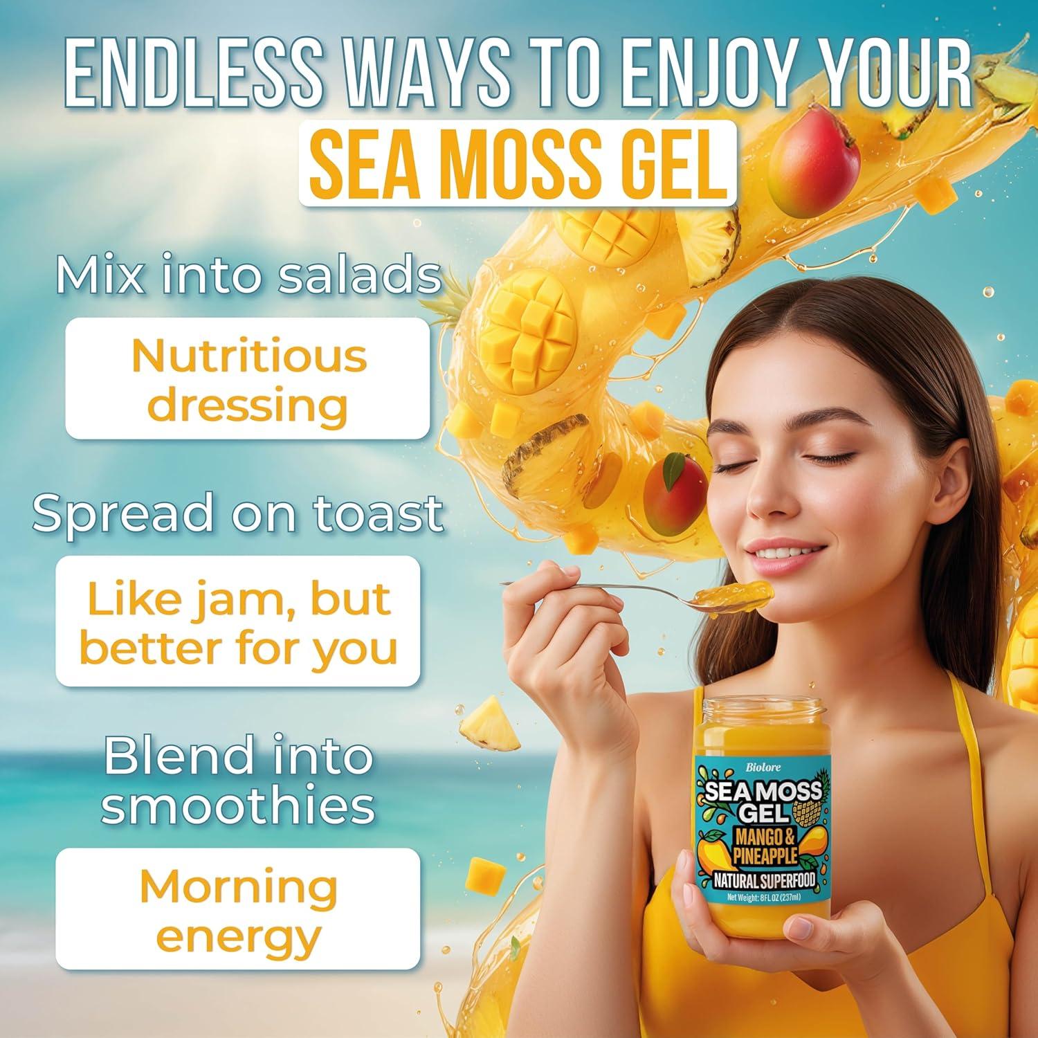 Gel de Musgo Marino Biolore Mango-Piña 227g - Superalimento Vegano