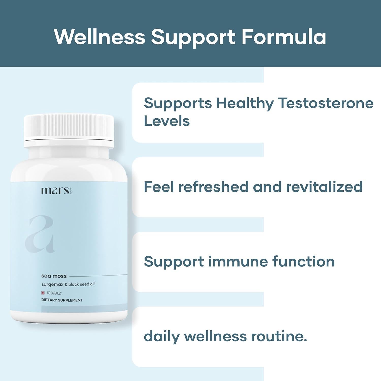 Cápsulas de Musgo Marino Natural Mars by GHC - 60 Unidades