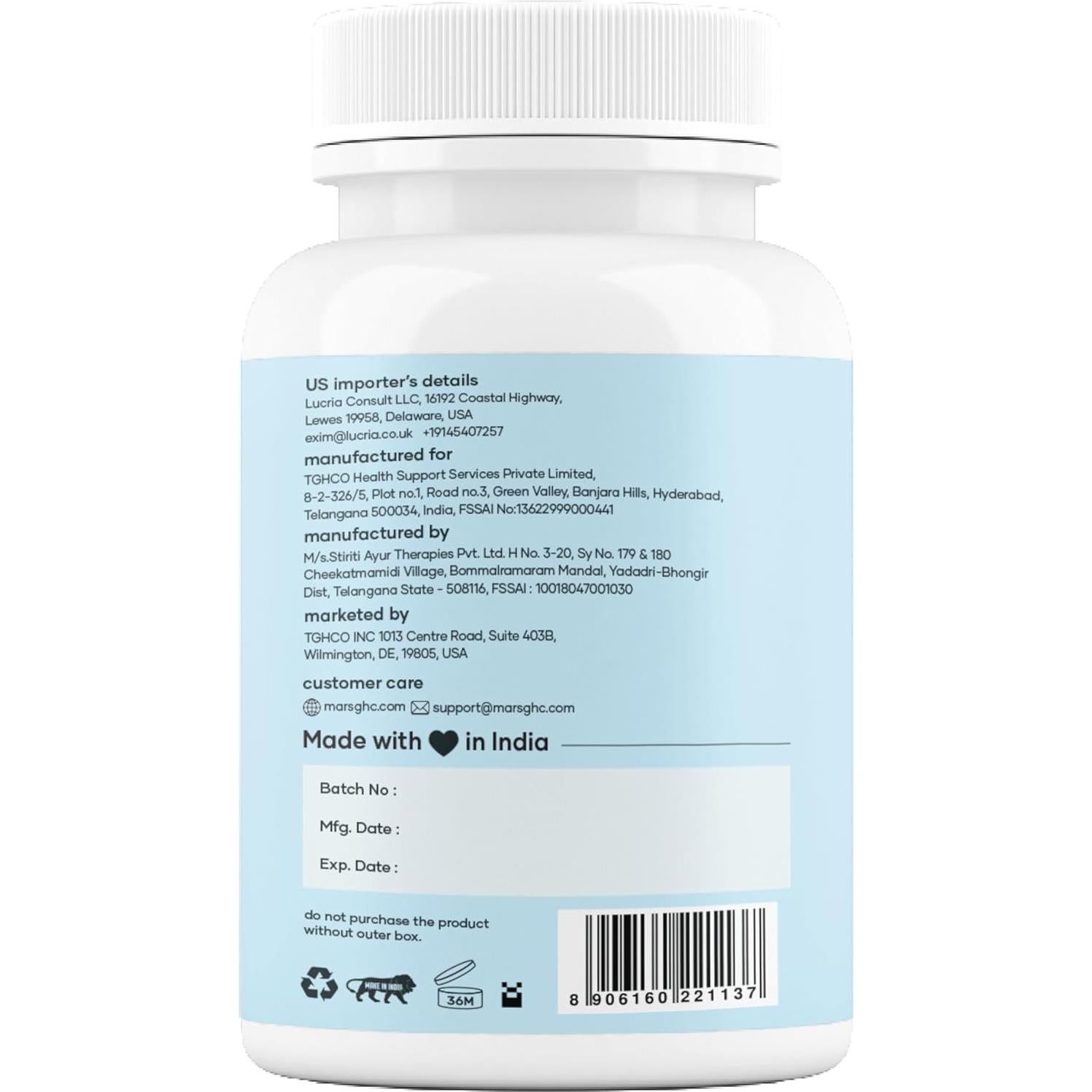 Cápsulas de Musgo Marino Natural Mars by GHC - 60 Unidades