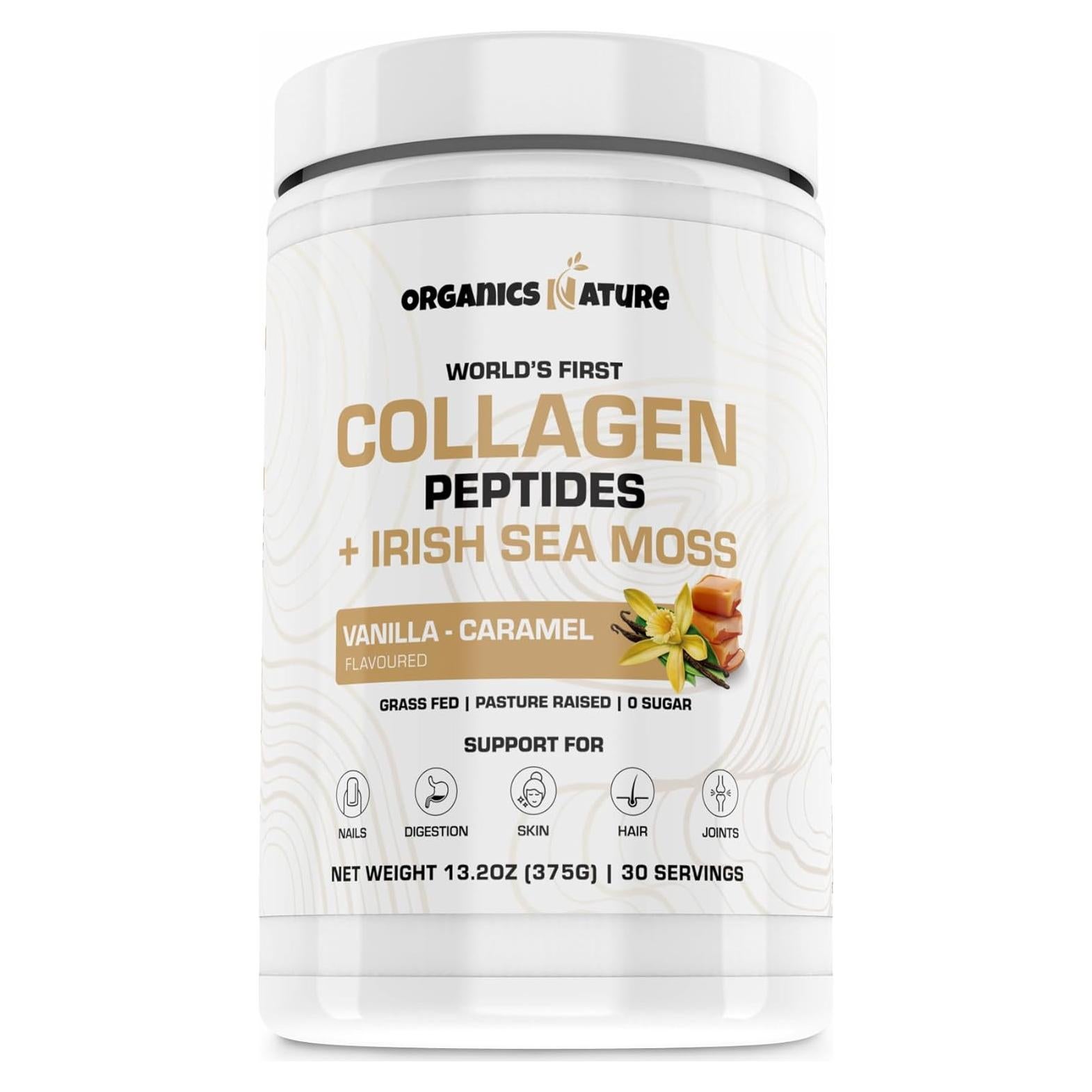 Colágeno Hidrolizado Organics Nature Caramelo Vainilla 380g