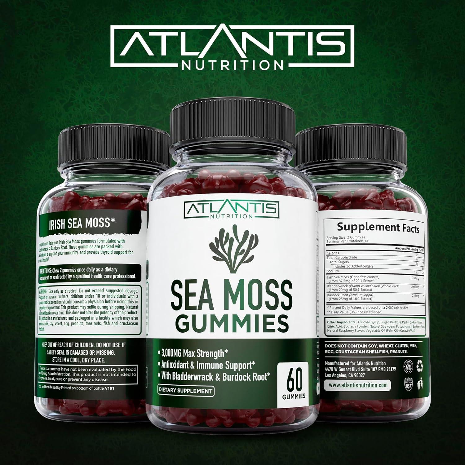 Gomitas de Musgo Marino Irlandés Atlantis Nutrition 60 Unidades